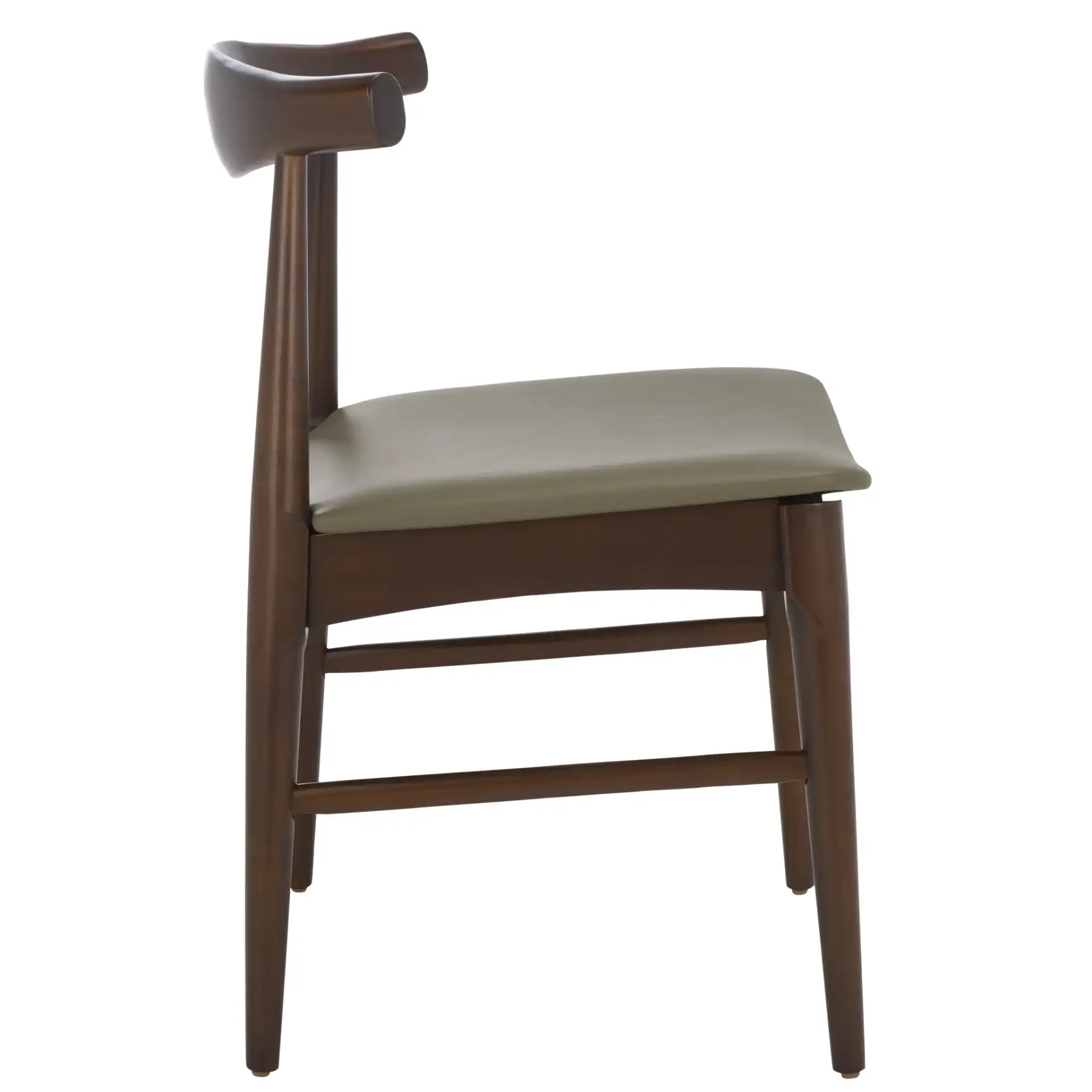 Elbow Dining Chair (Set of 2) in Olive / Espresso, detail view