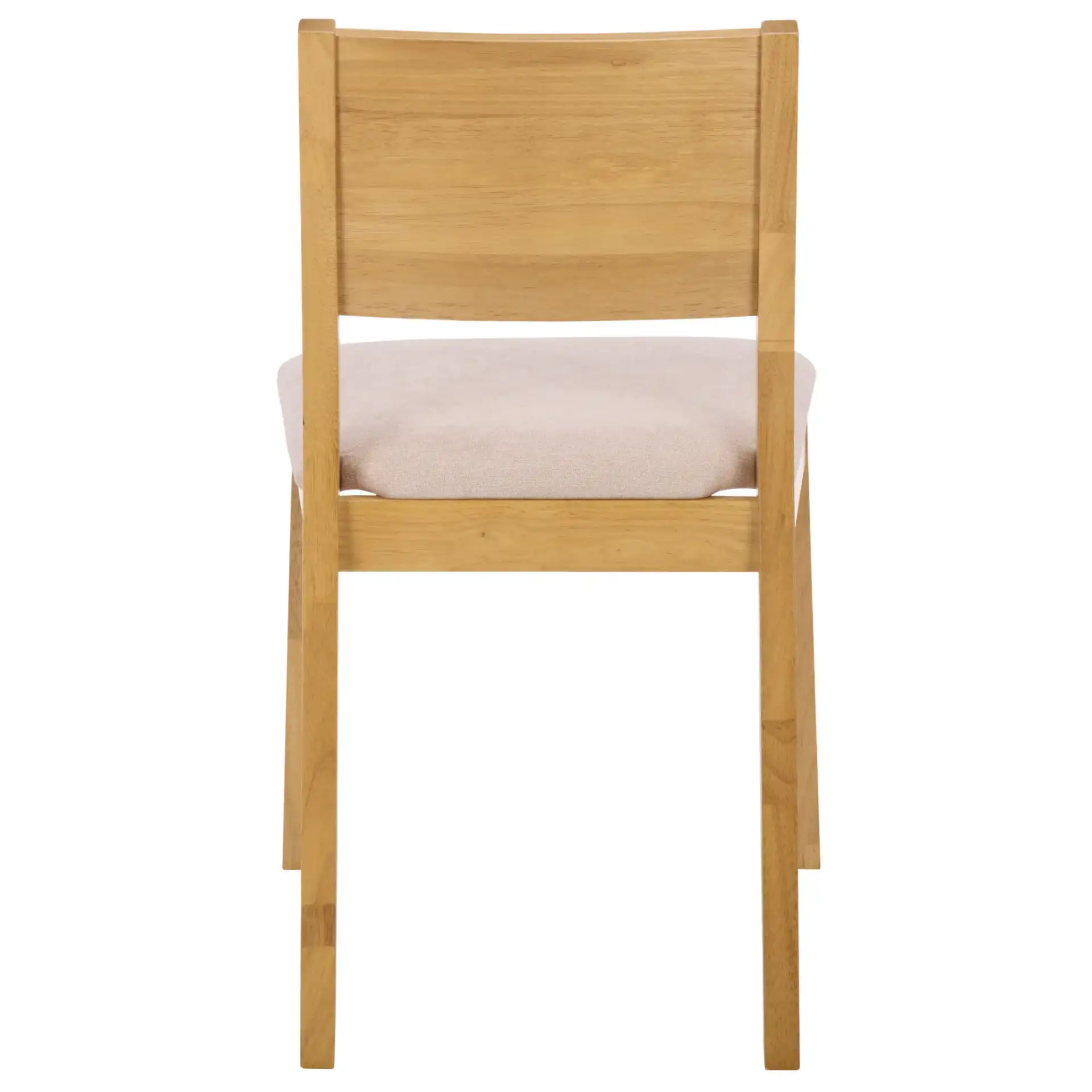 Kata Dining Chair (Set of 2) in Natural / Cream, detail view