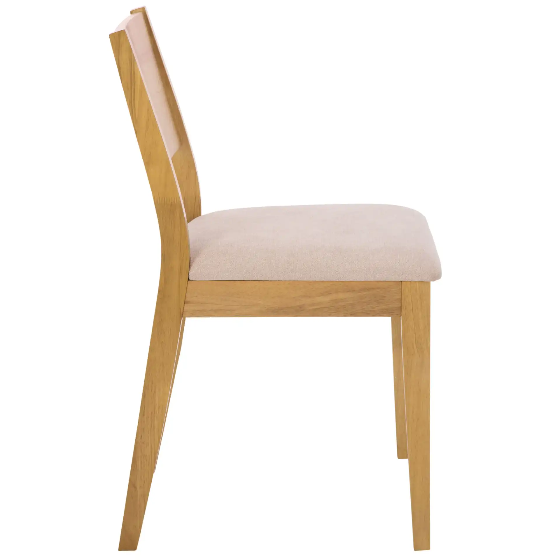 Kata Dining Chair (Set of 2) in Natural / Cream, detail view