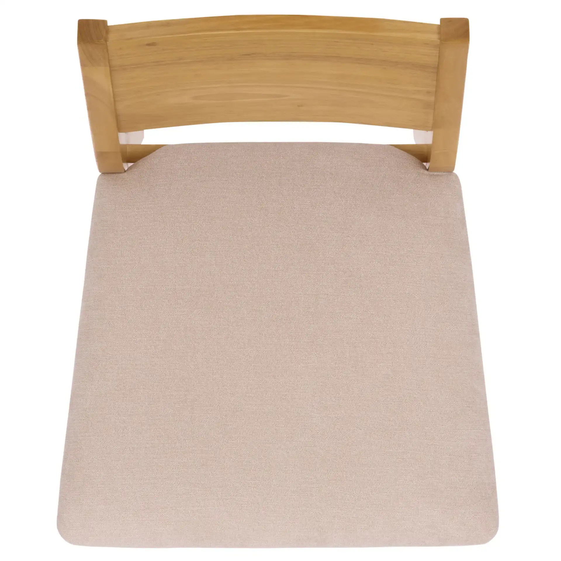 Kata Dining Chair (Set of 2) in Natural / Cream, detail view