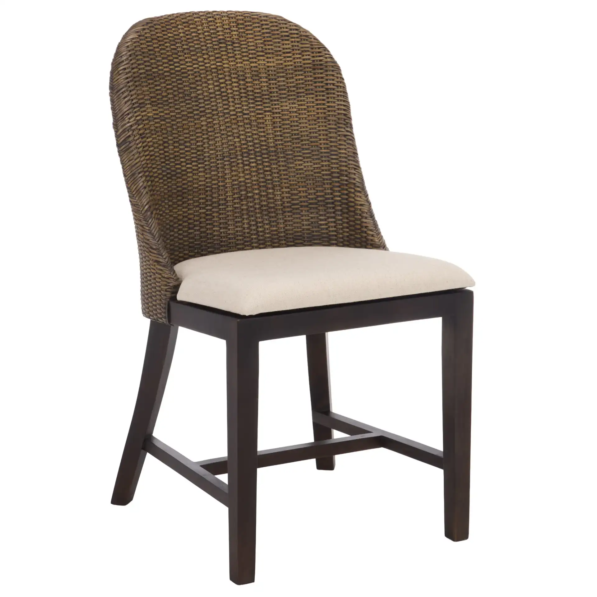 Maikon Dining Chair in Light Brown / White