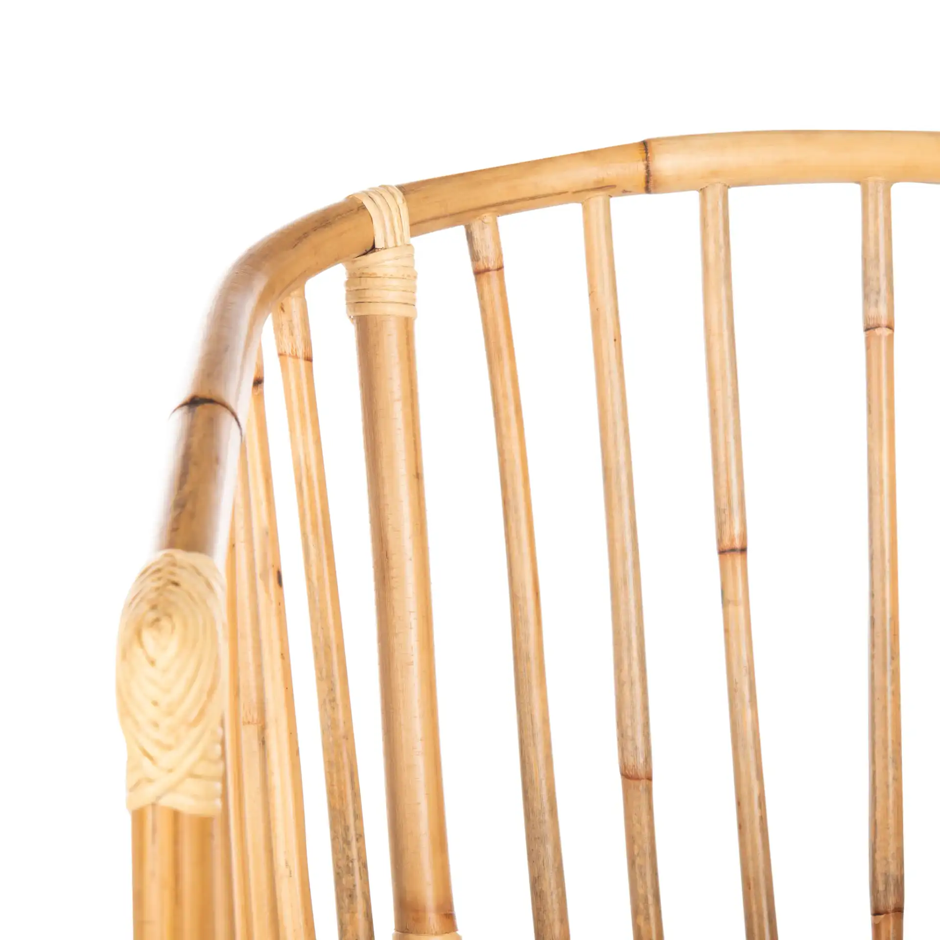 Siena Rattan Dining Chair in Natural / Black in a styled room