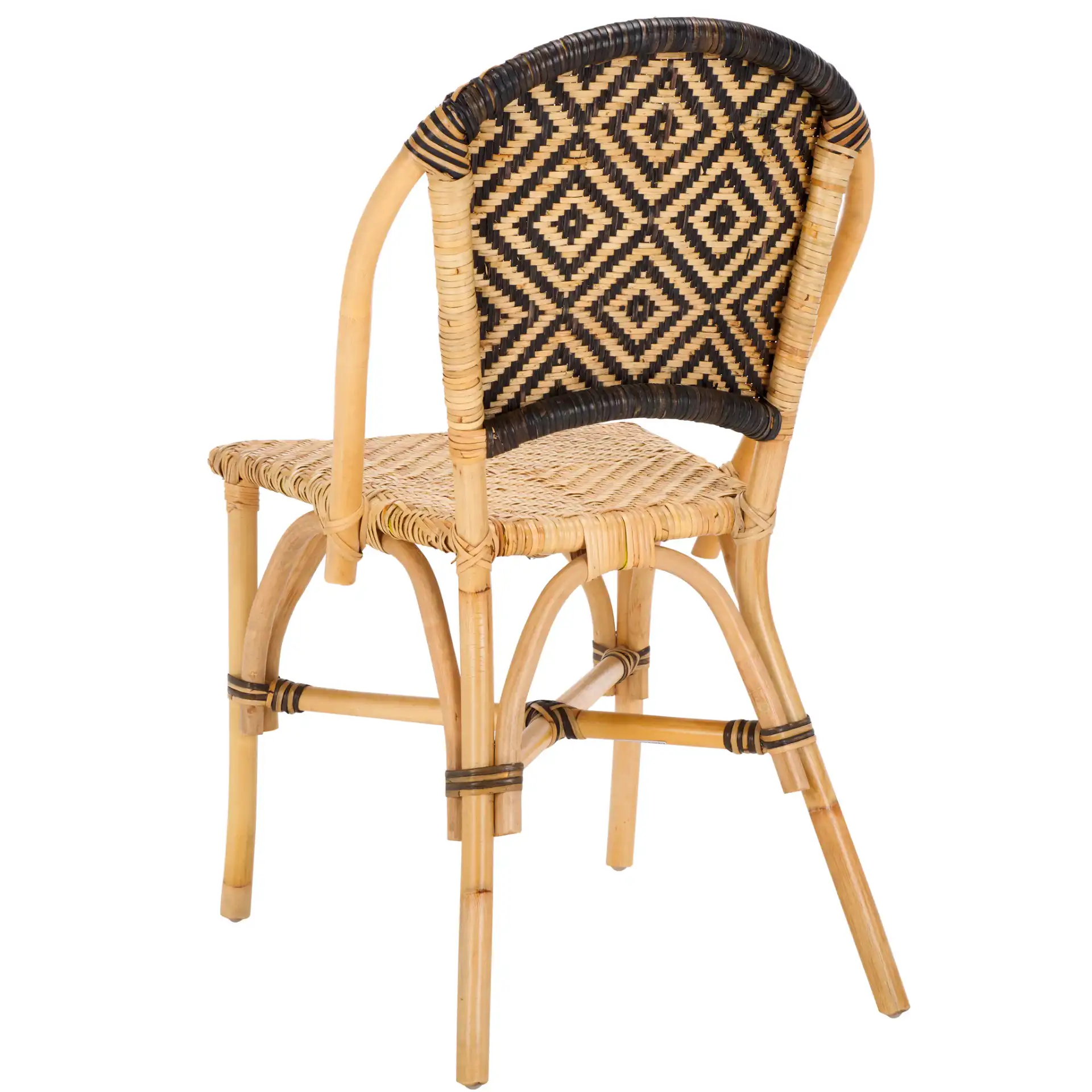 Callidora Dining Chair in Natural / Black, detail view