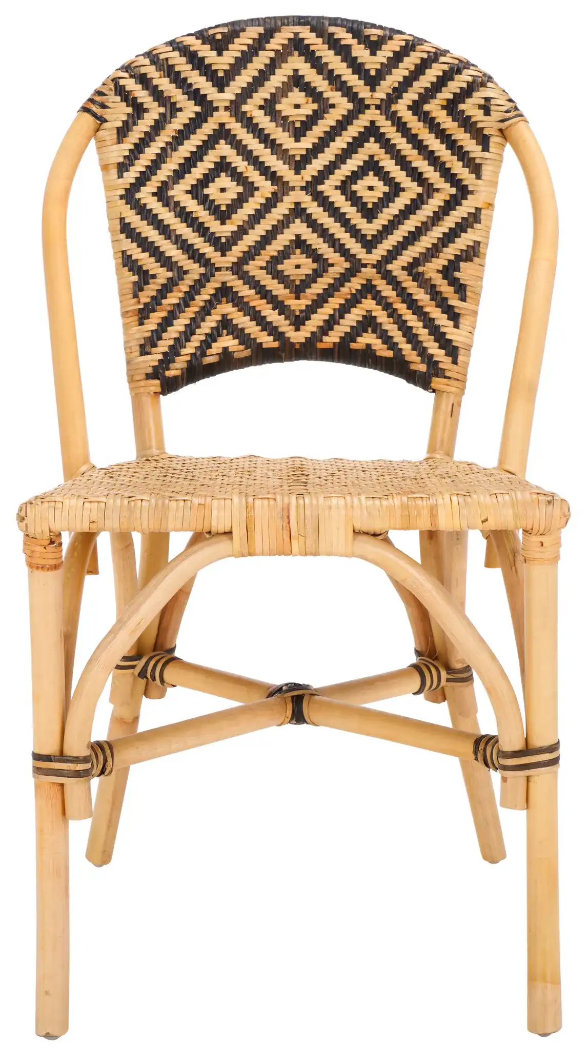 Callidora Dining Chair in Natural / Black, detail view