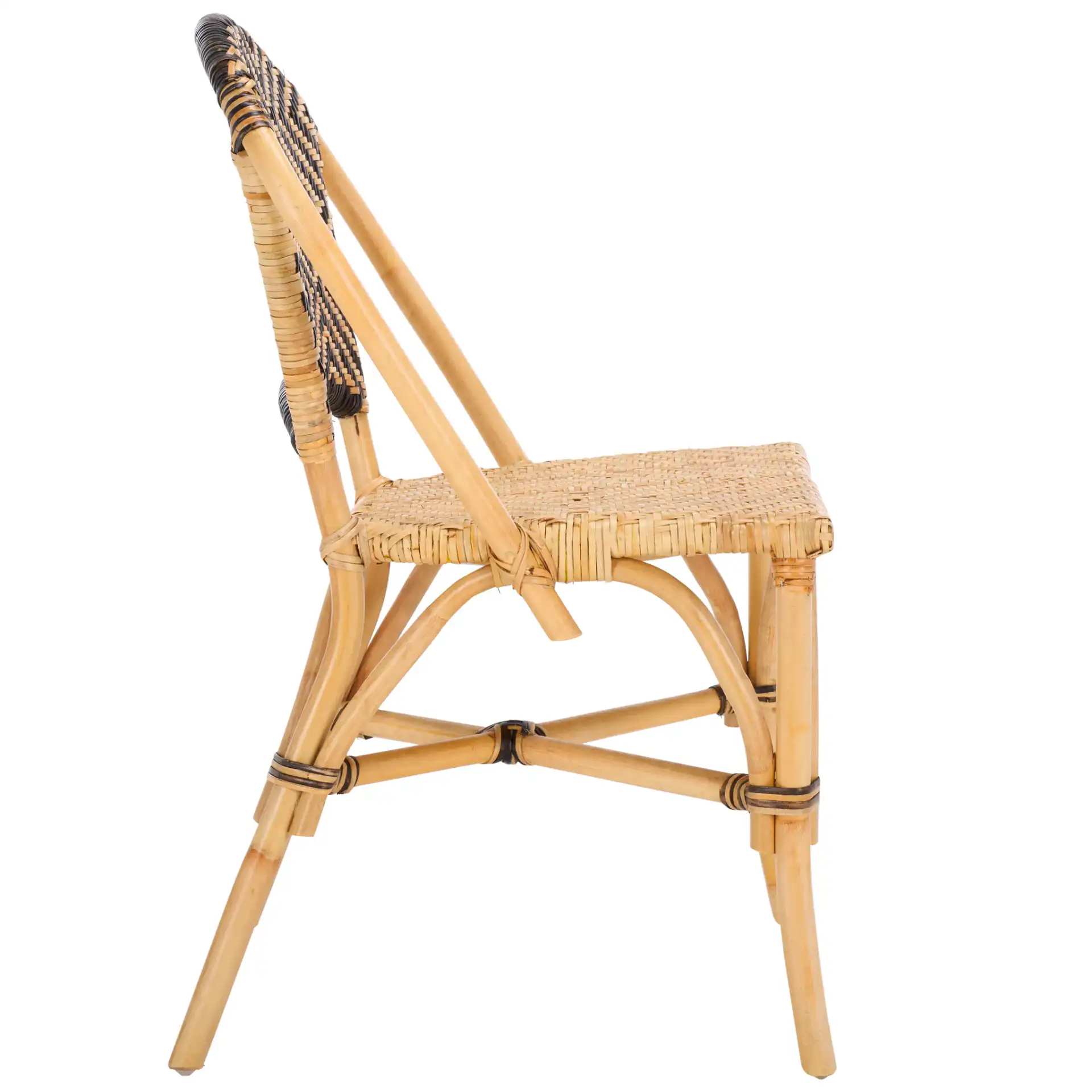 Callidora Dining Chair in Natural / Black, detail view