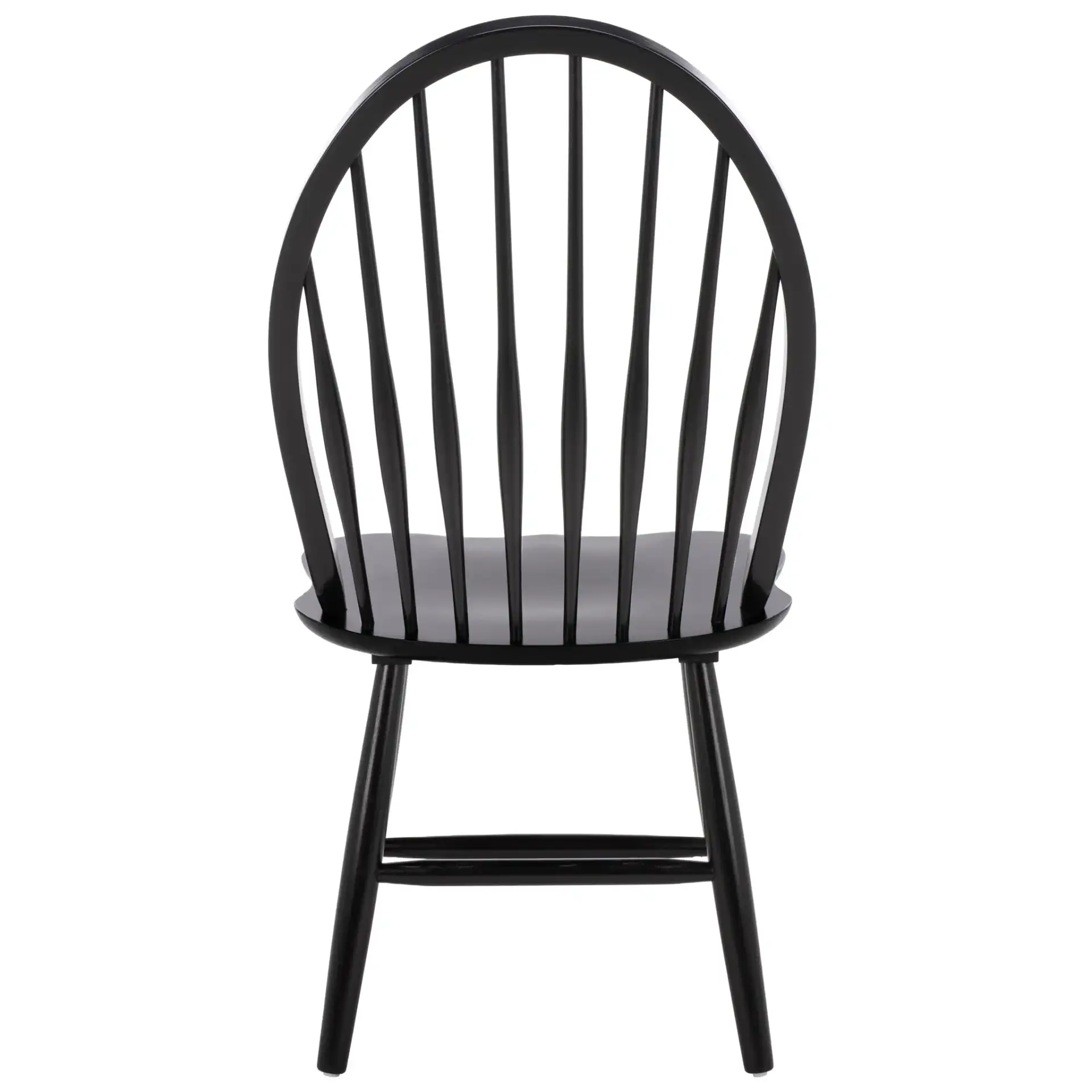 Wendall Spindle Dining Chairs (Set of 2) in Black, detail view
