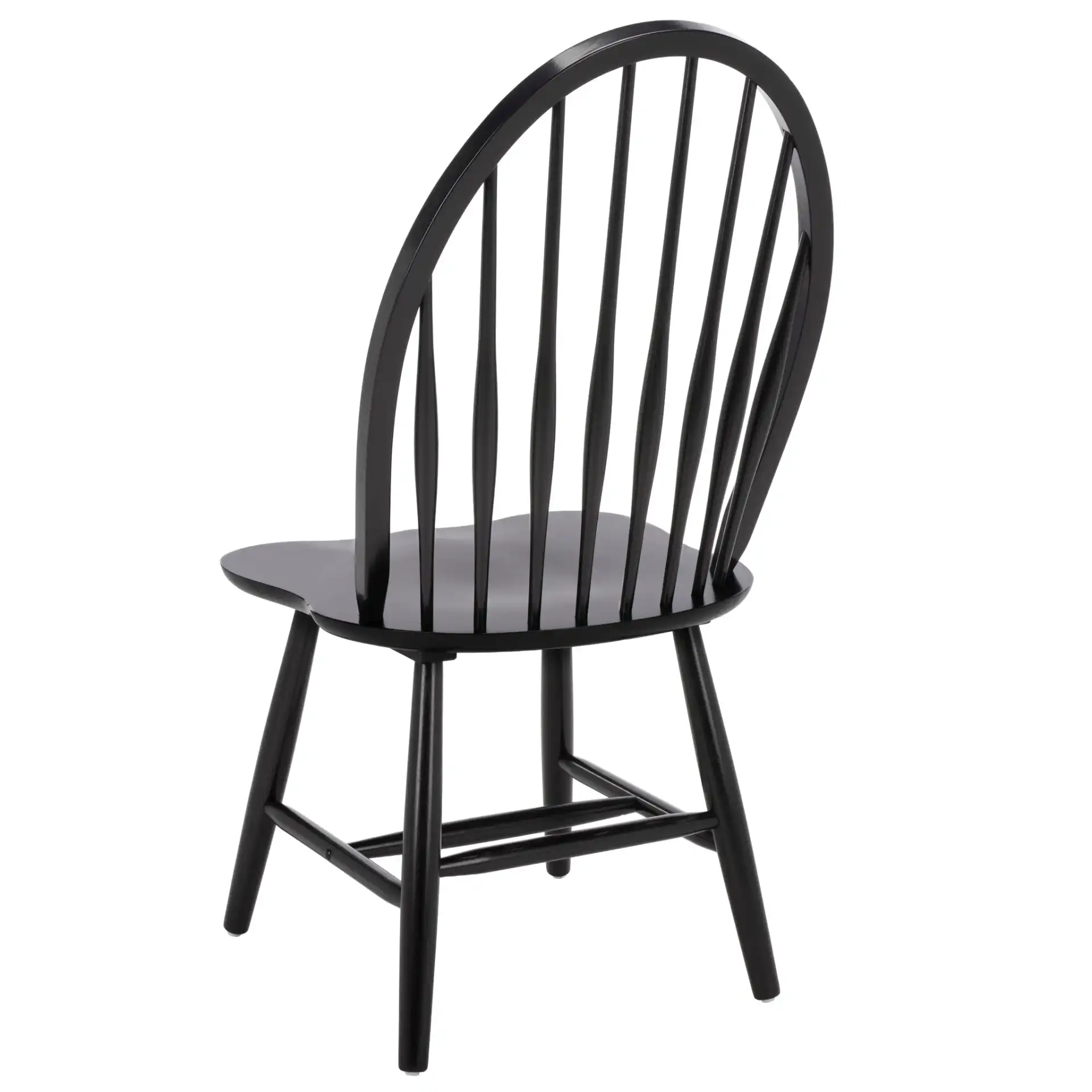 Wendall Spindle Dining Chairs (Set of 2) in Black, detail view