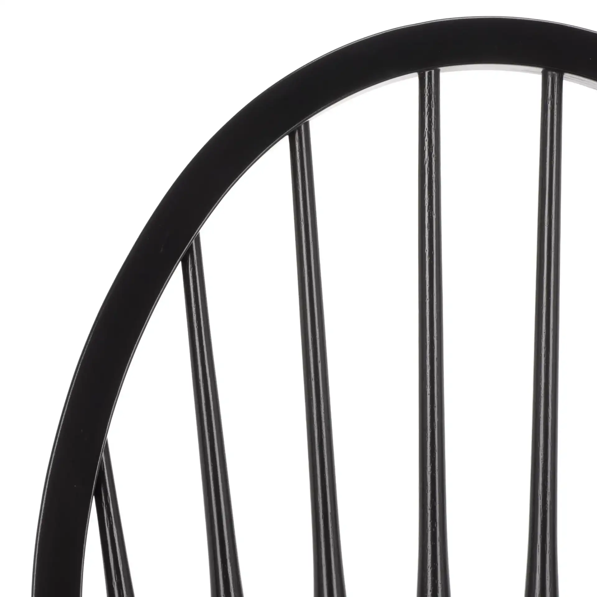 Wendall Spindle Dining Chairs (Set of 2) in Black in a styled room