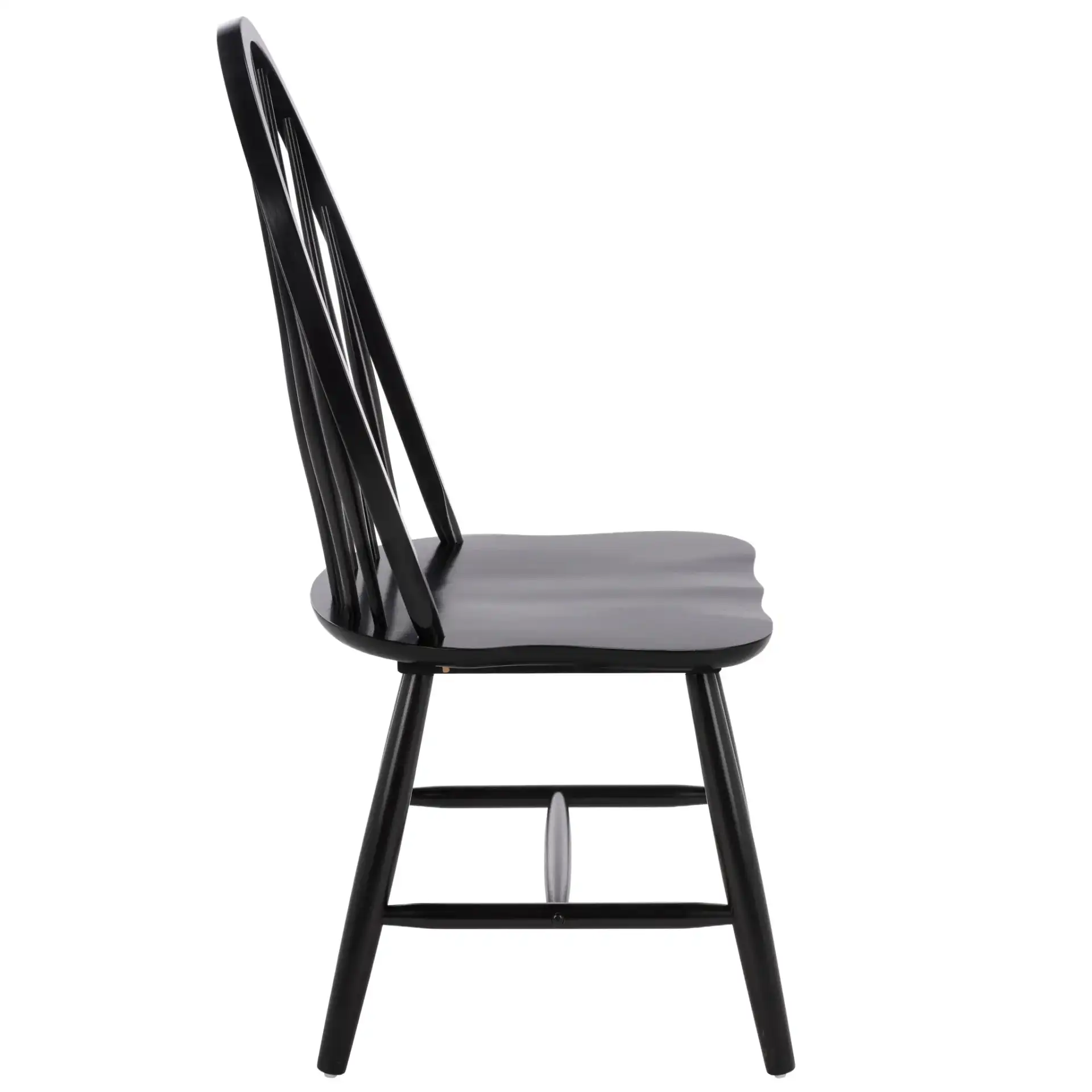 Wendall Spindle Dining Chairs (Set of 2) in Black, detail view