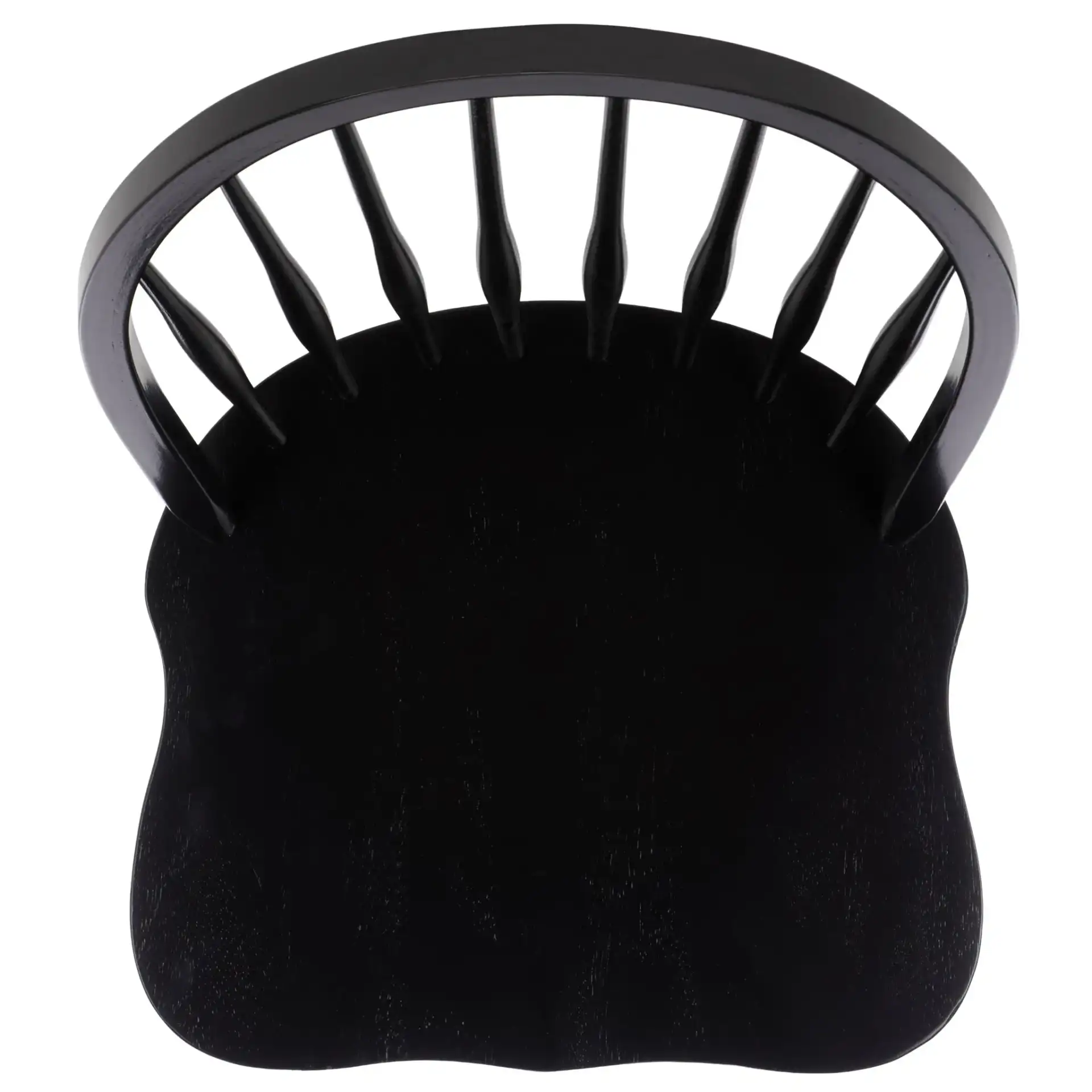 Wendall Spindle Dining Chairs (Set of 2) in Black, detail view