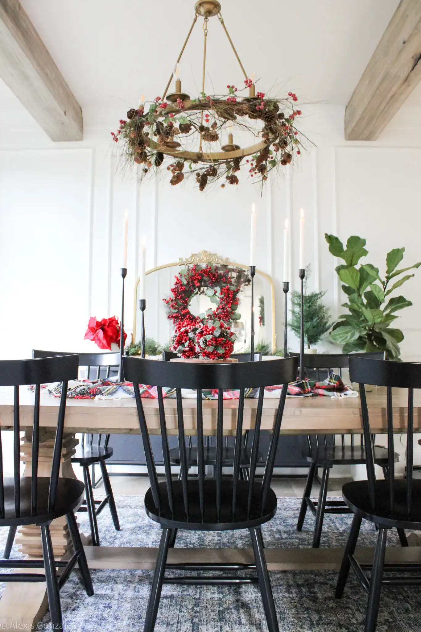 Novalyn Dining Chairs (Set Of 2) in Black in a styled room