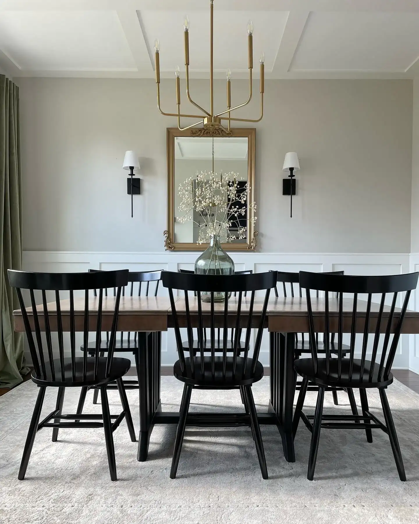 Novalyn Dining Chairs (Set Of 2) in Black in a styled room