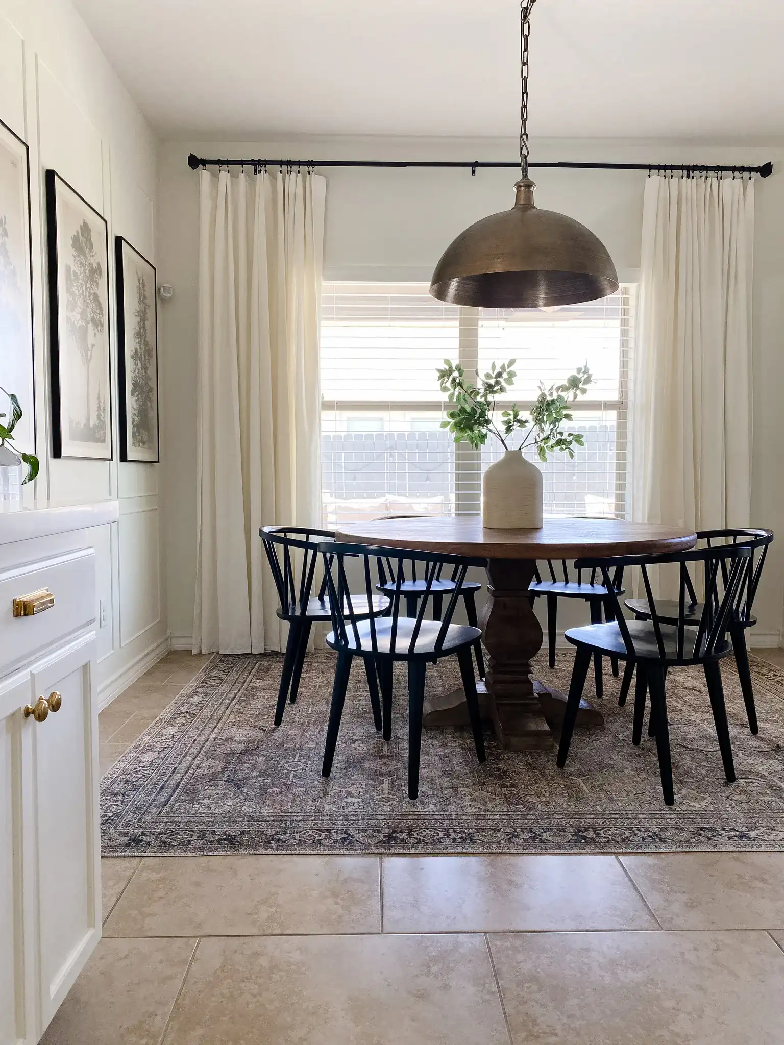 Mandalyn Dining Chairs (Set of 2) in Black in a styled room