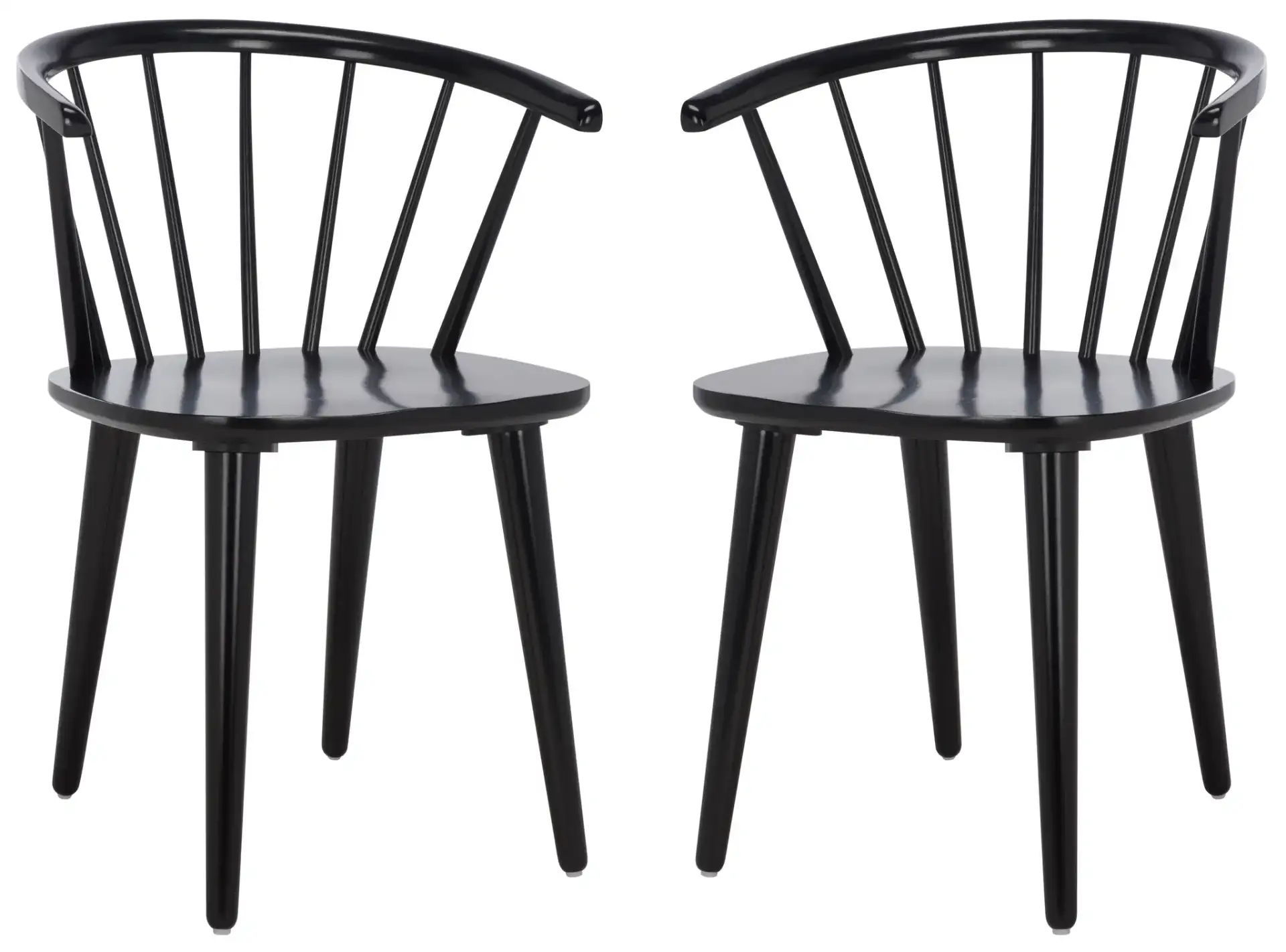 Mandalyn Dining Chairs (Set of 2) in Black, detail view