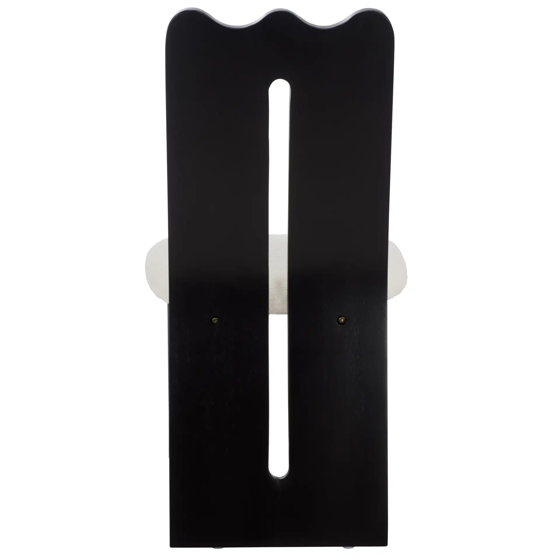 Kieran Dining Chair in Cream / Black, detail view