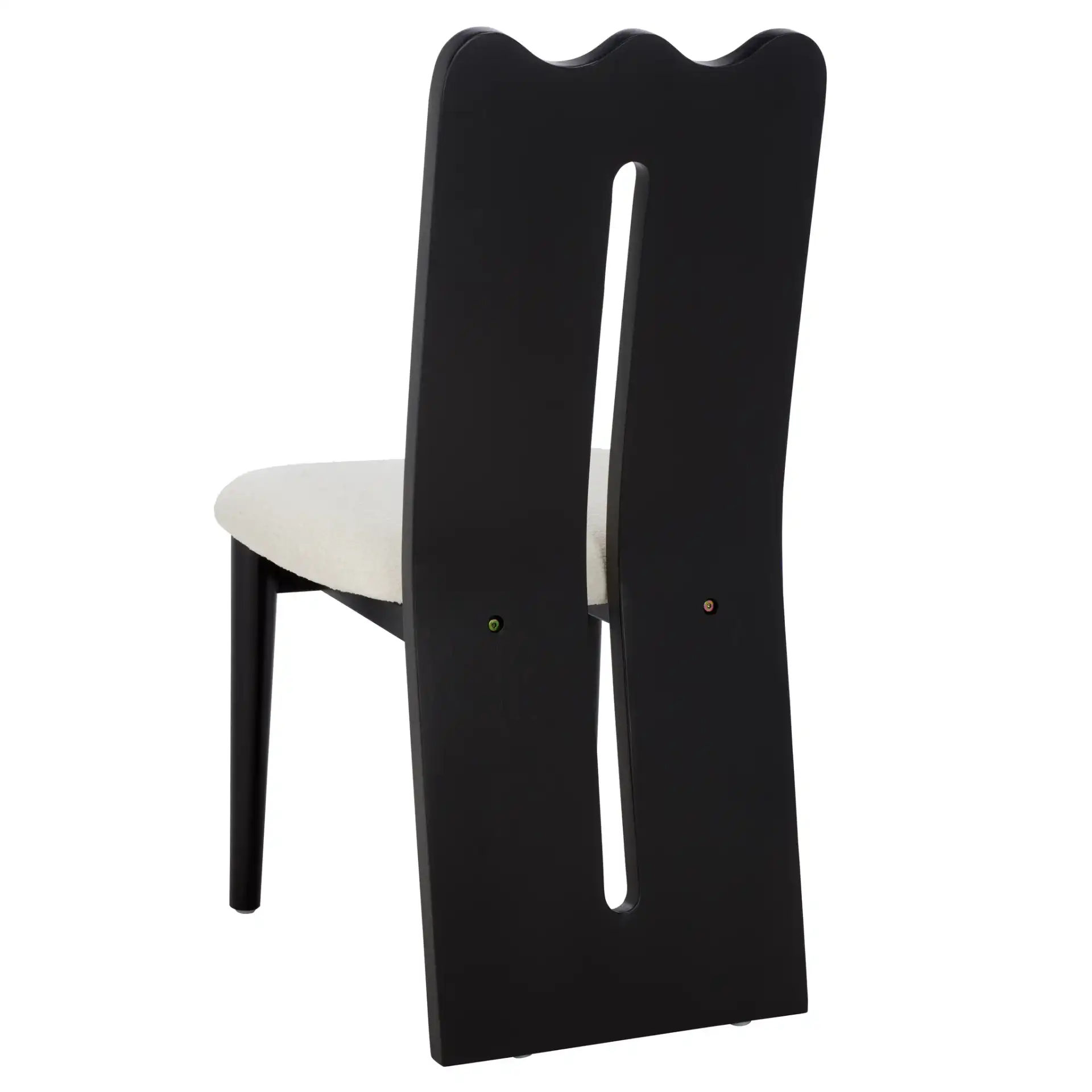 Kieran Dining Chair in Cream / Black, detail view
