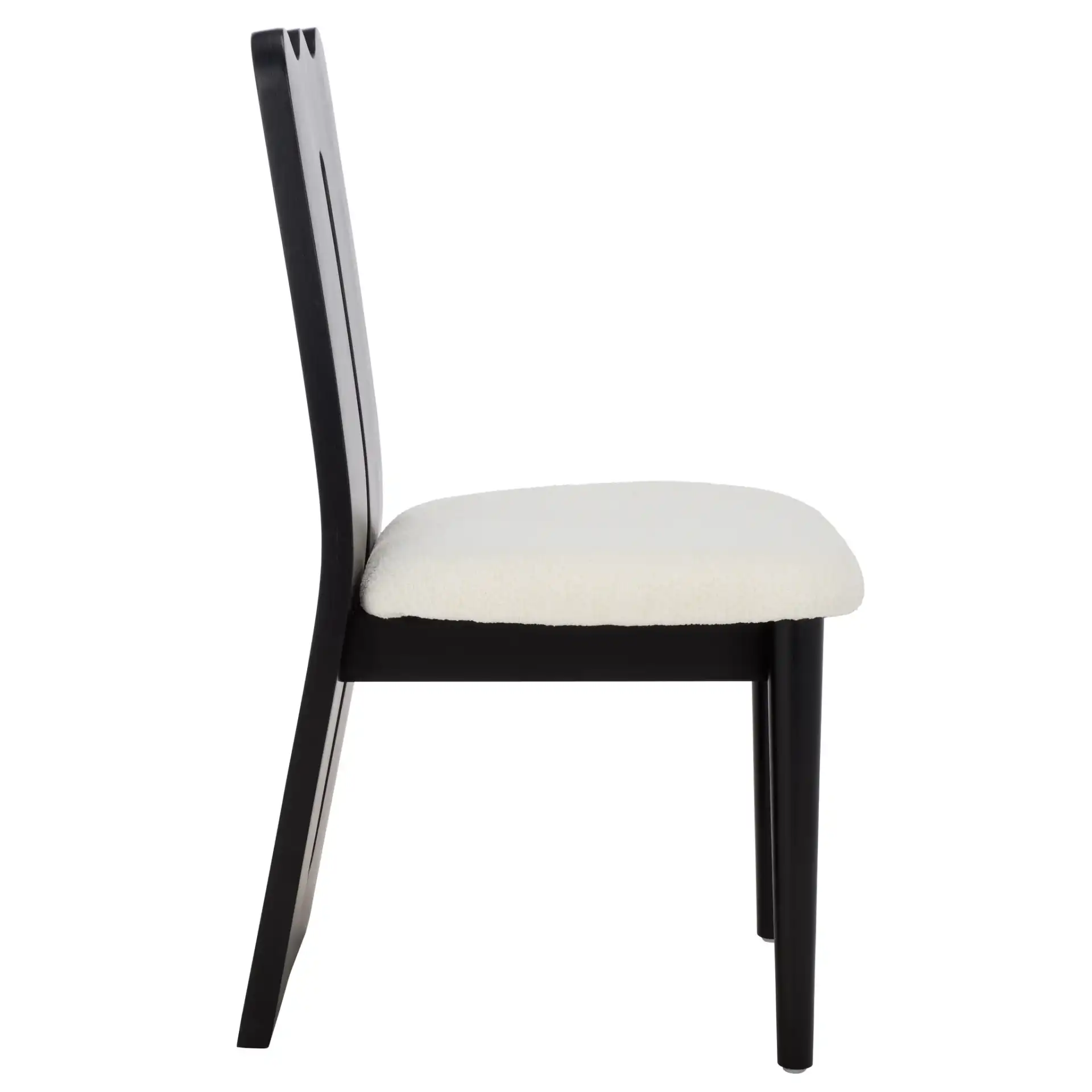 Kieran Dining Chair in Cream / Black, detail view