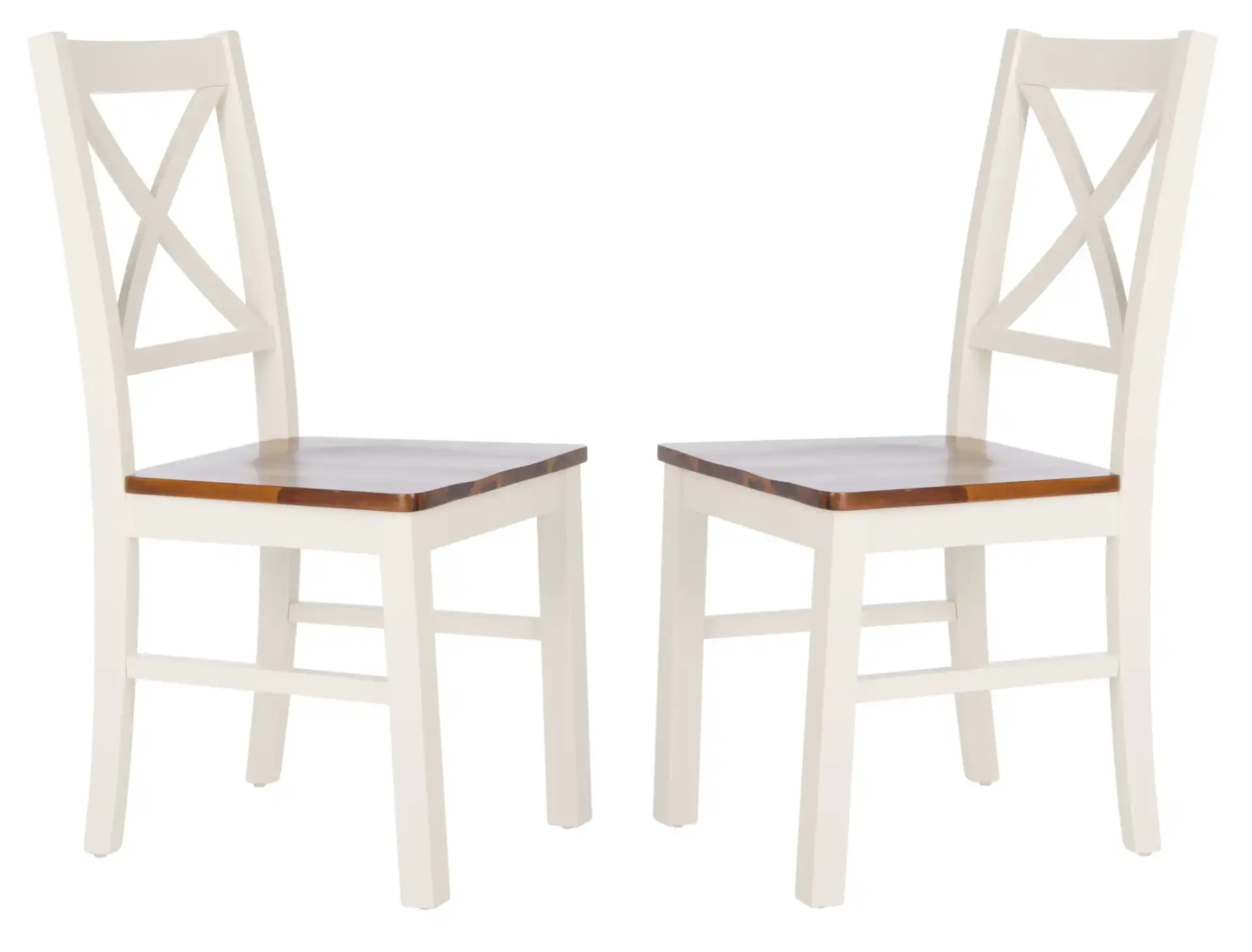 Akash Dining Chair (Set of 2) in White / Natural