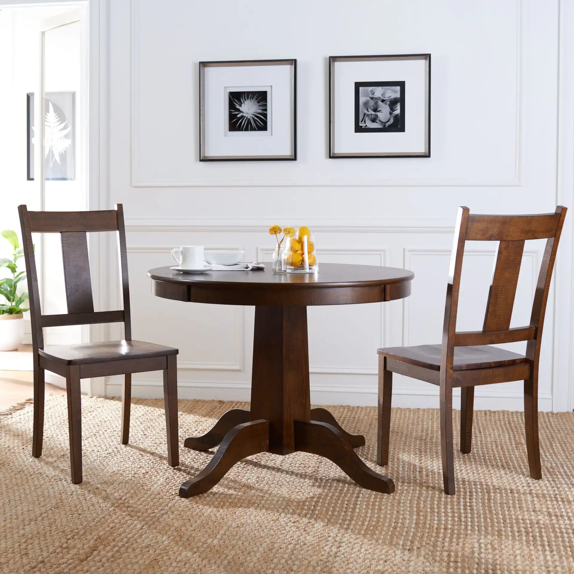 Sergio Dining Chair (Set of 2) in Rustic Cafe in a styled room