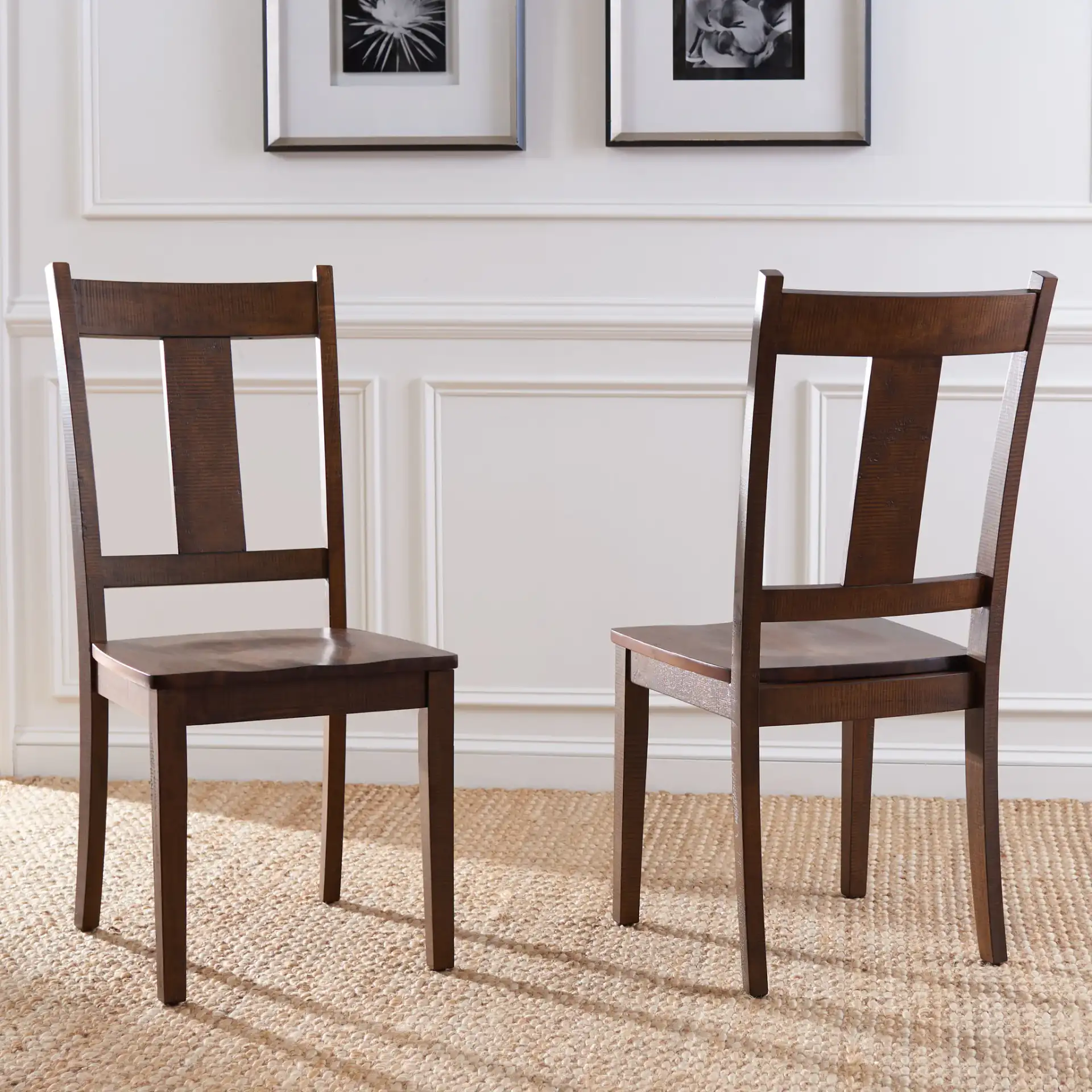 Sergio Dining Chair (Set of 2) in Rustic Cafe in a styled room