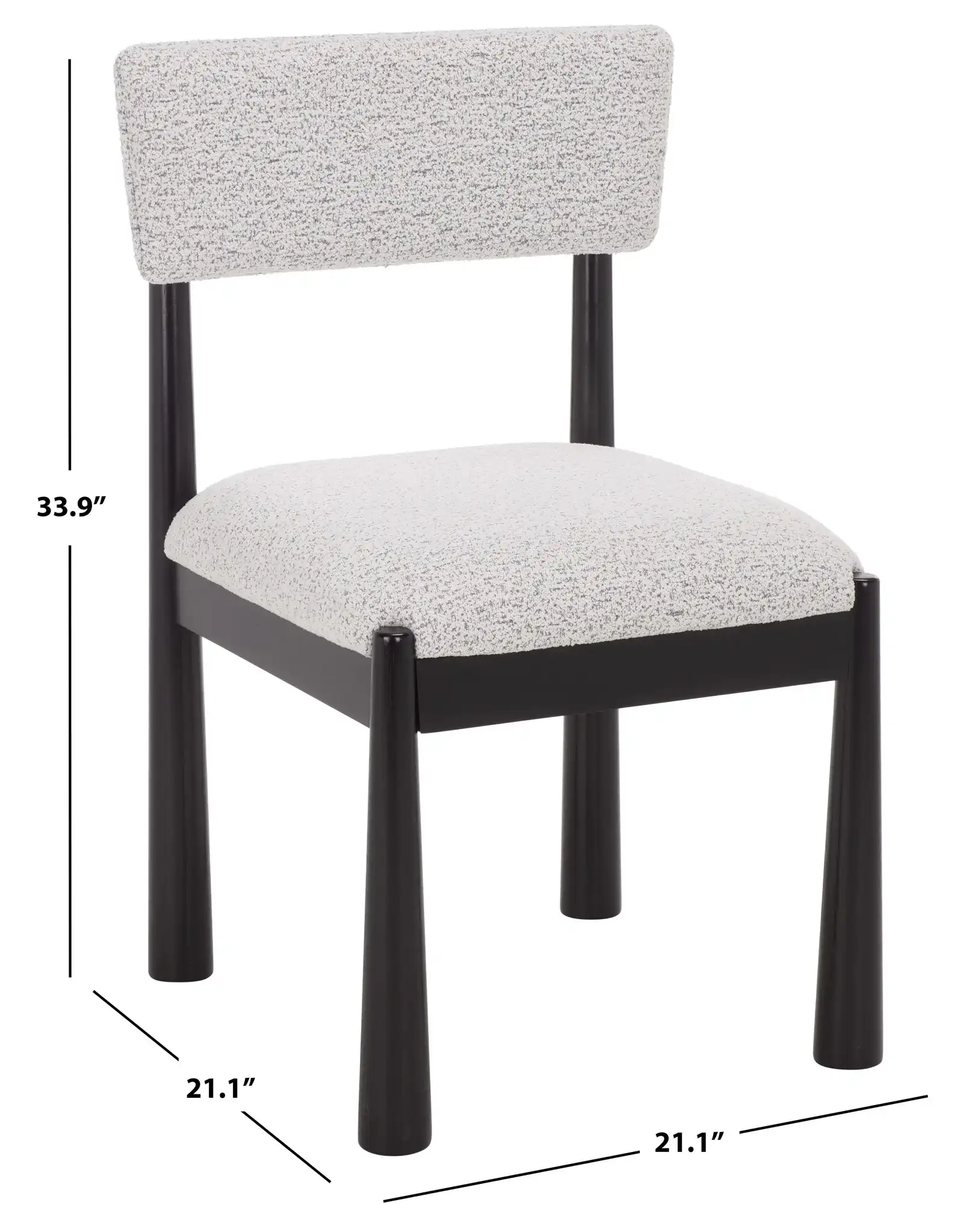 Koki Dining Chair in Black / White, detail view