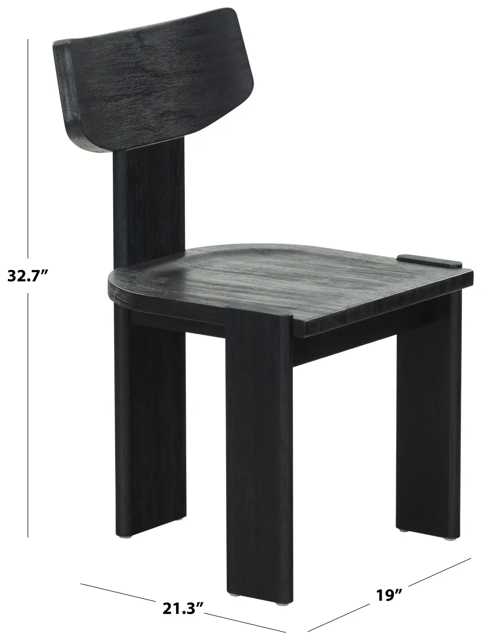 Jerrod Dining Chair (Set of 2) in Black, detail view