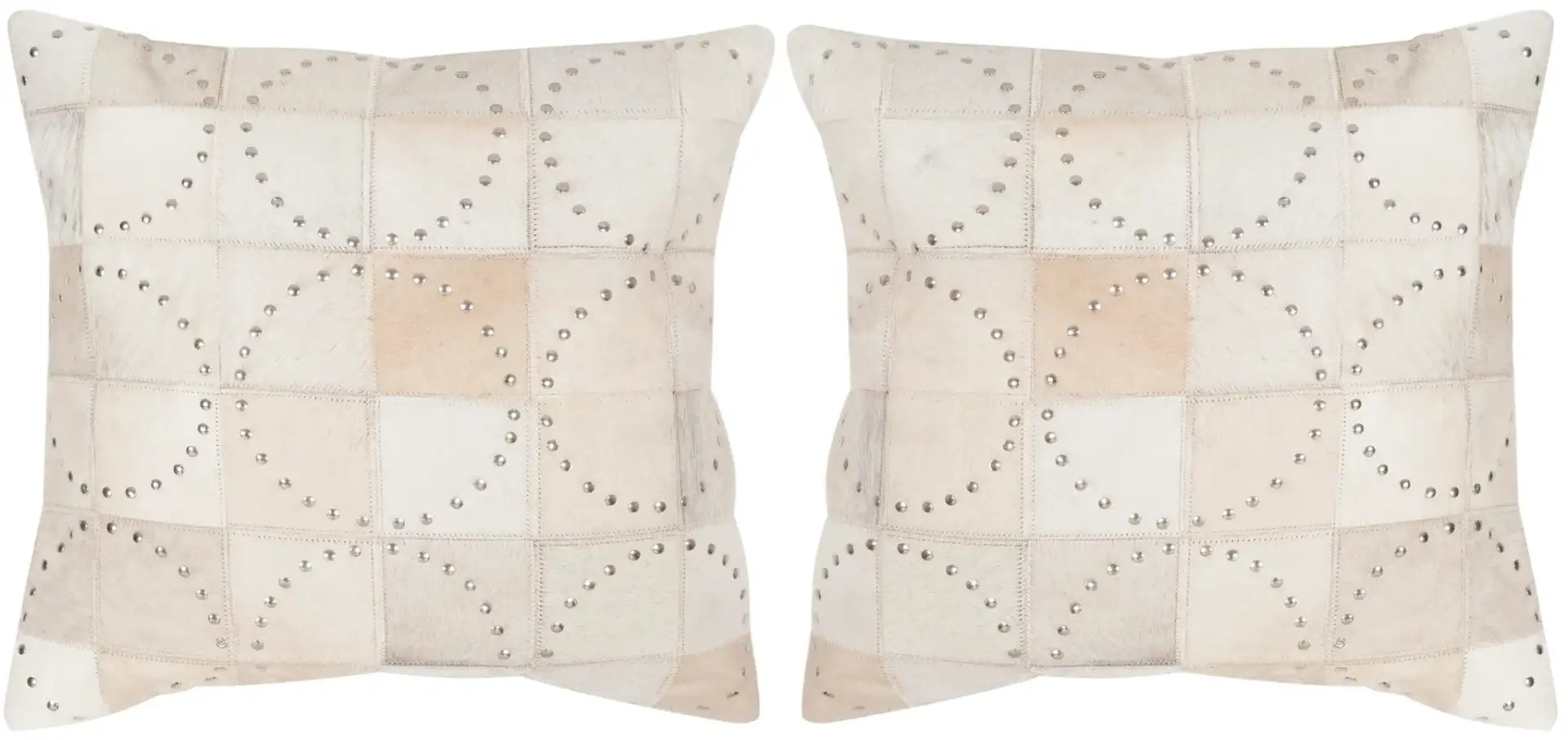 Phoebe Pillow (Set of 2) in White, detail view