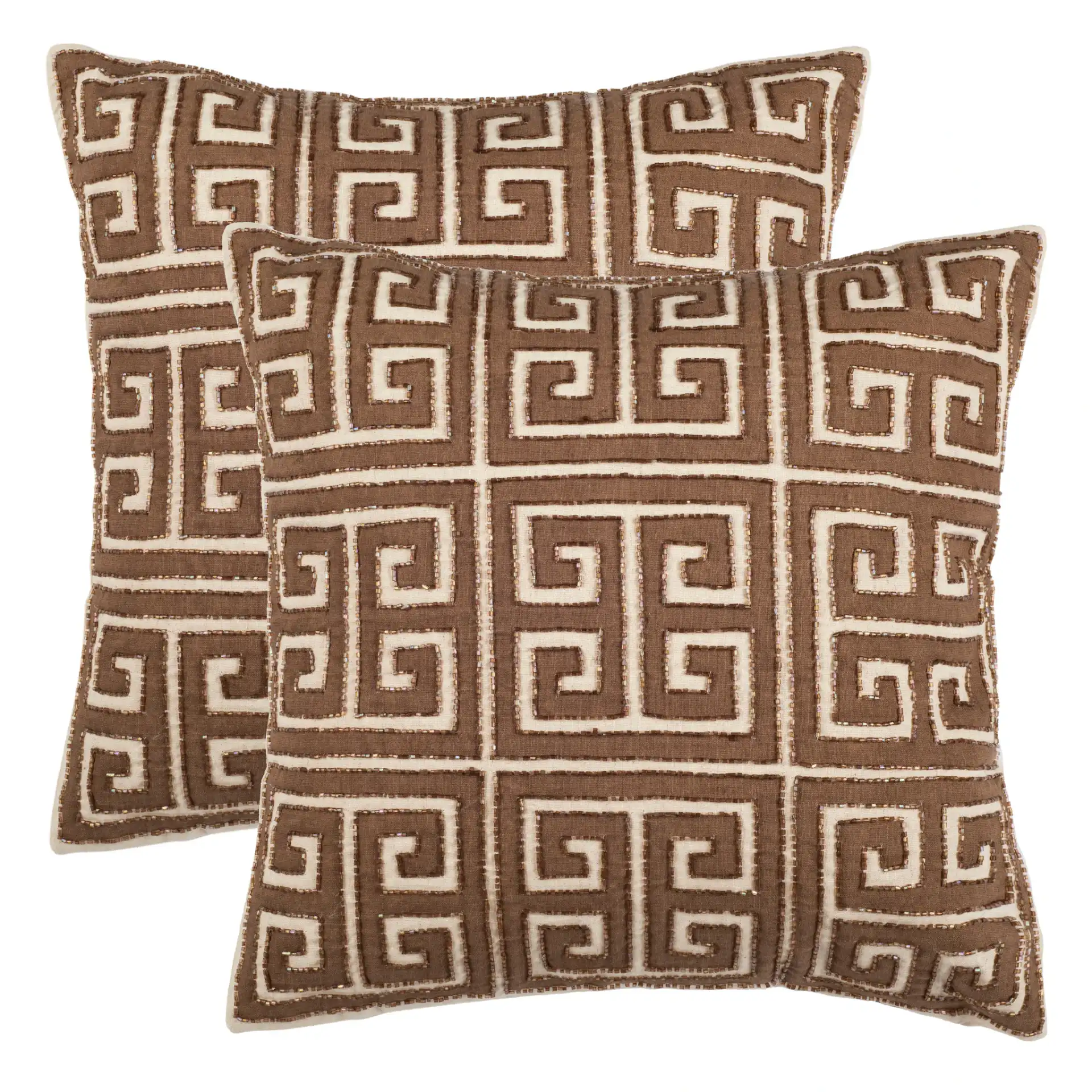 Chy Pillow (Set of 2) in Natural Hemp, detail view