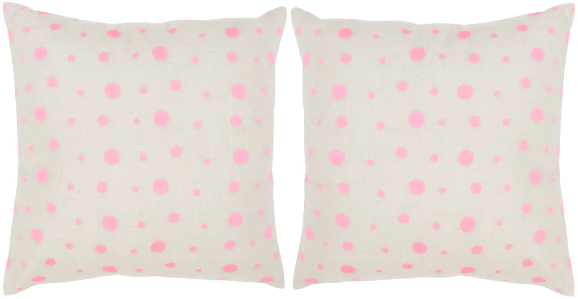 Candy Buttons Pillow (Set Of 2) in Pink, detail view