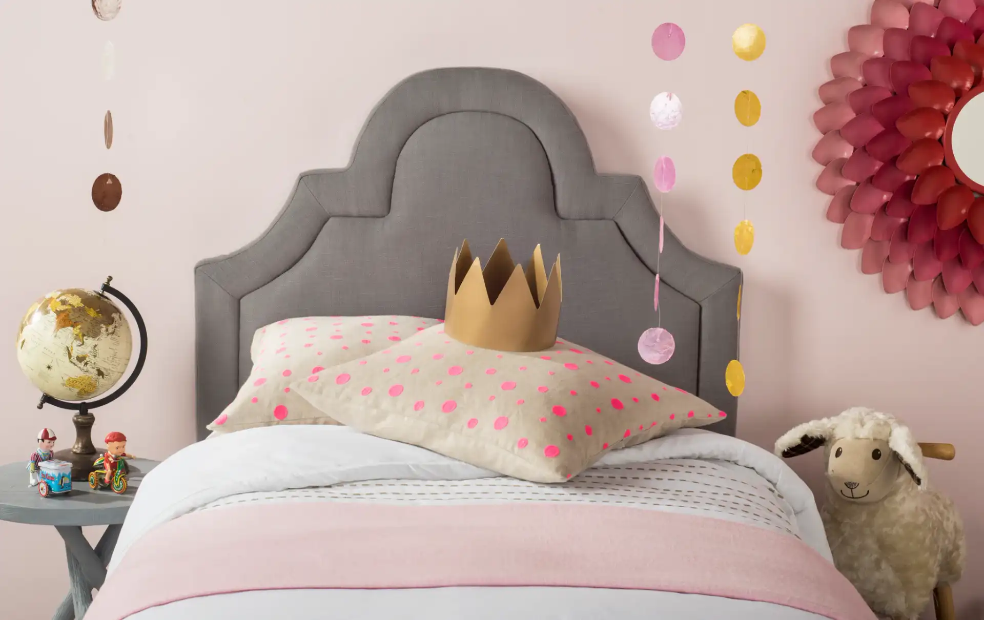 Candy Buttons Pillow (Set Of 2) in Pink, detail view