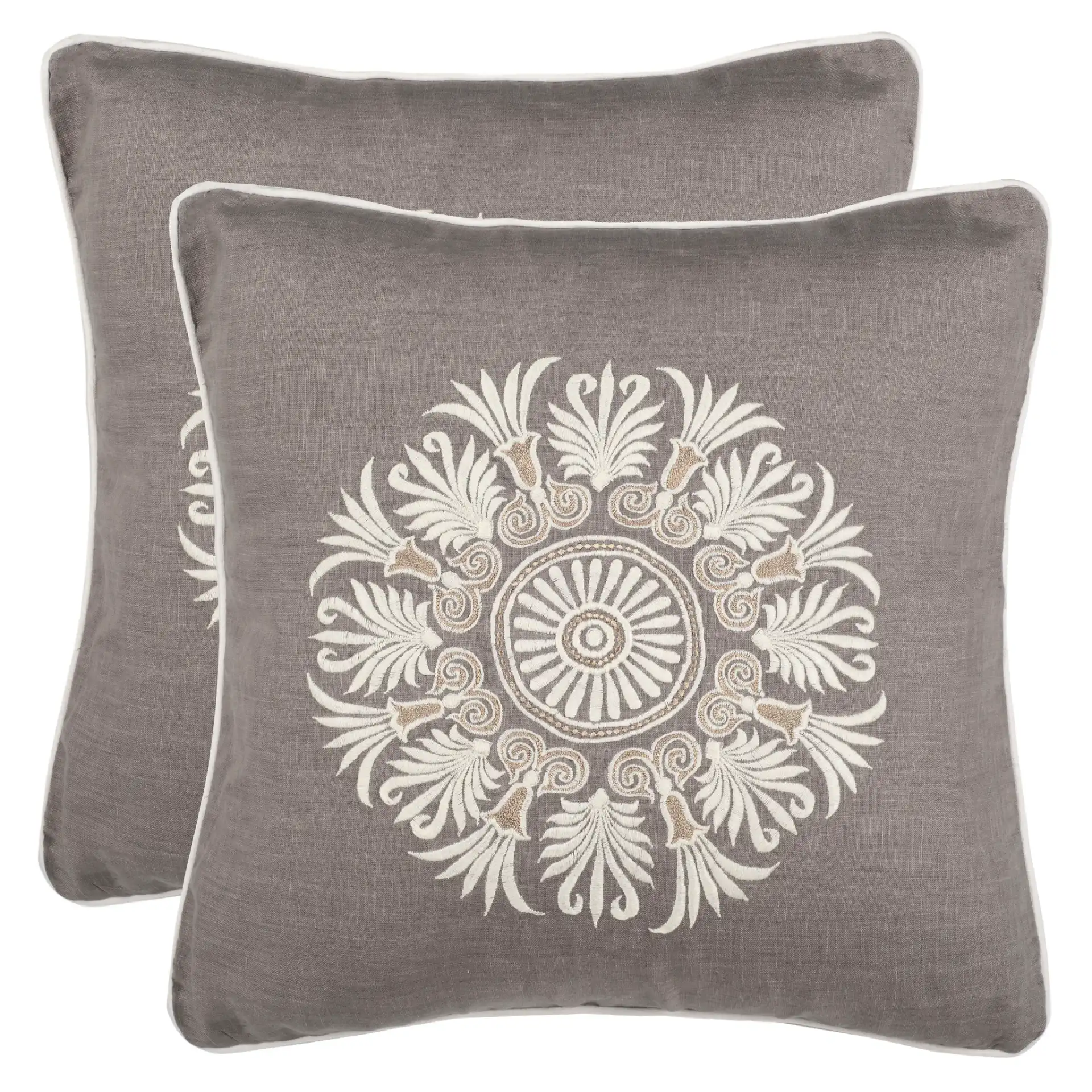 Versailles Pillow (Set Of 2) in Sterling, detail view