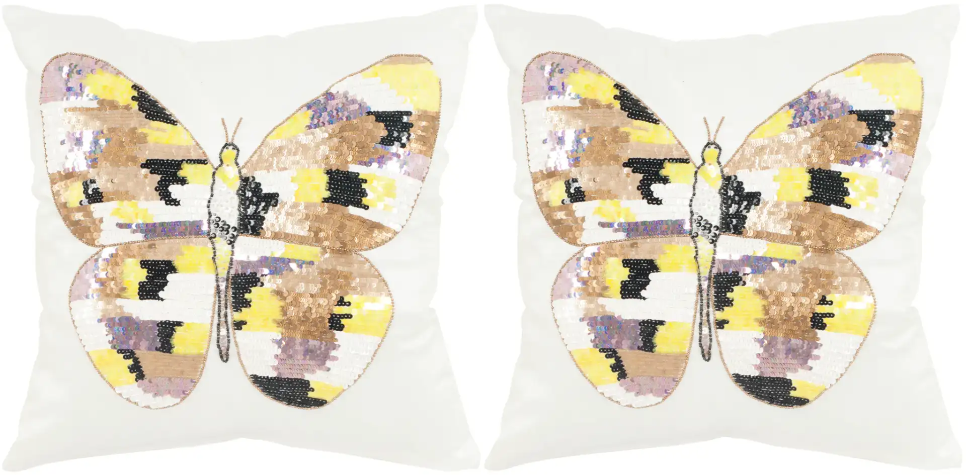 Papillon Pillow (Set Of 2) in Sorbet, detail view