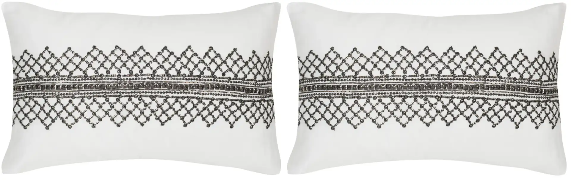 Gossamer Metals Pillow (Set Of 2) in Gunmetal, detail view