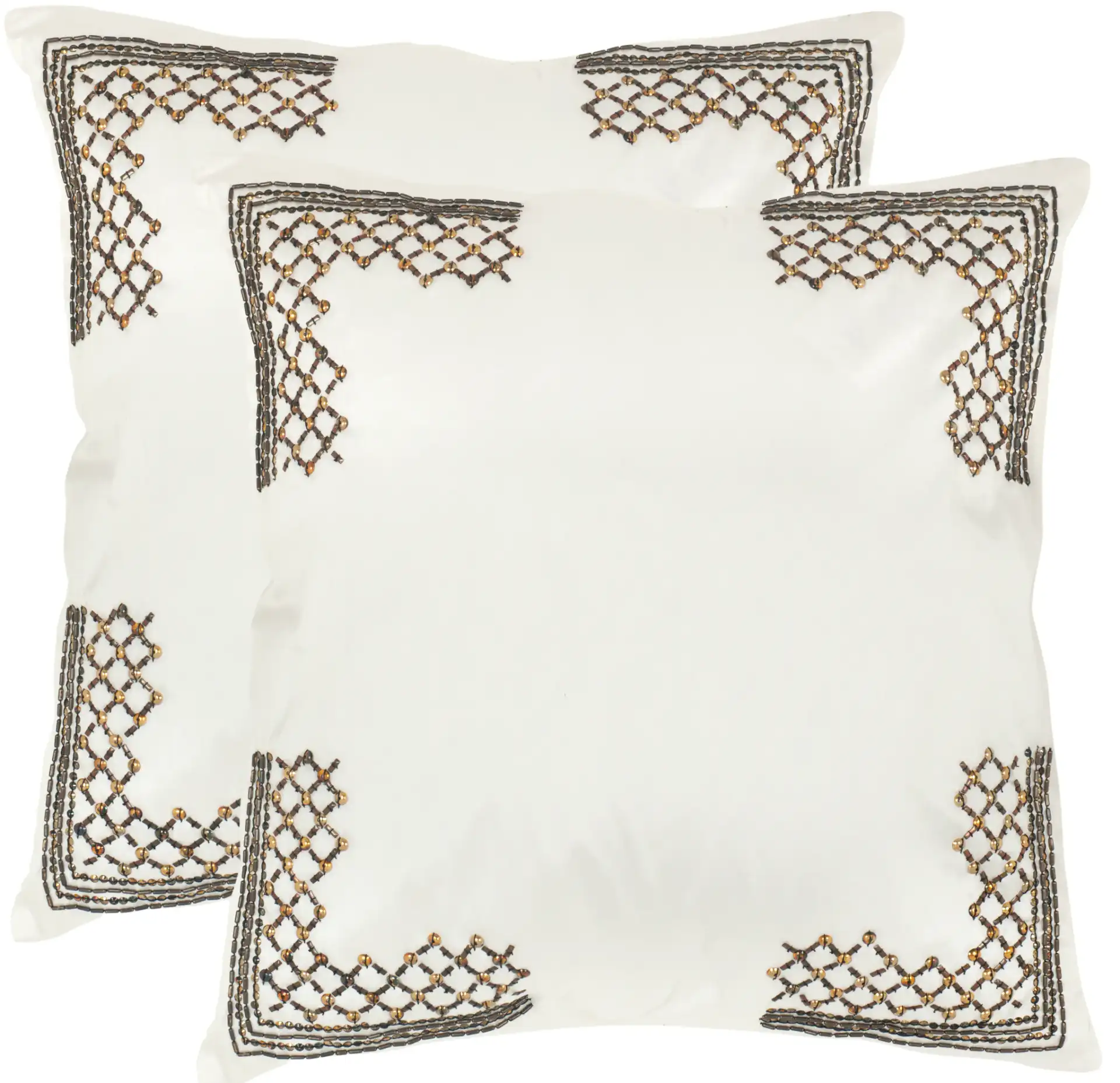 Edgy Metals Pillow (Set Of 2) in Gunmetal