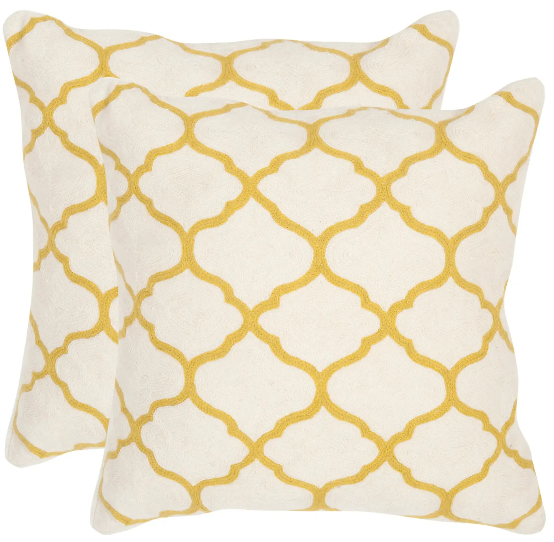 Rhea Pillow (Set of 2) in Pear Green, detail view