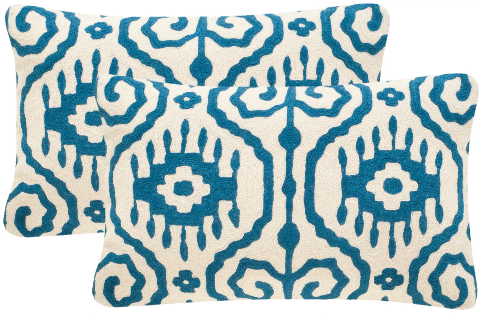 Tenes Pillow (Set of 2) in Royal Blue, detail view