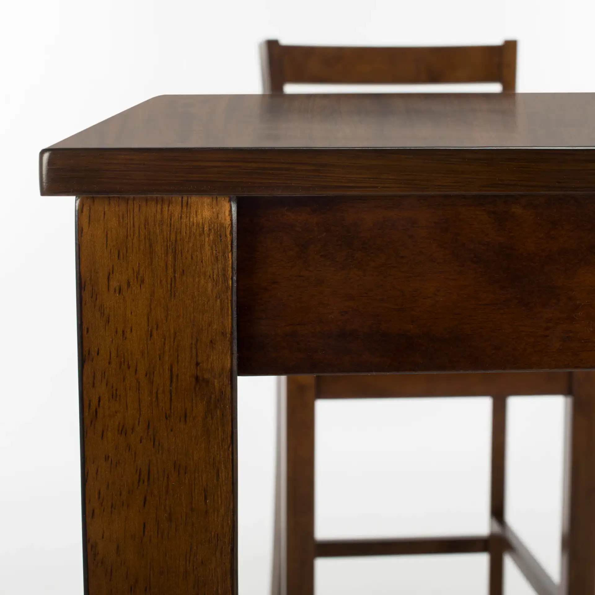 Melvin Five-Piece Pub Set in Brown in a styled room