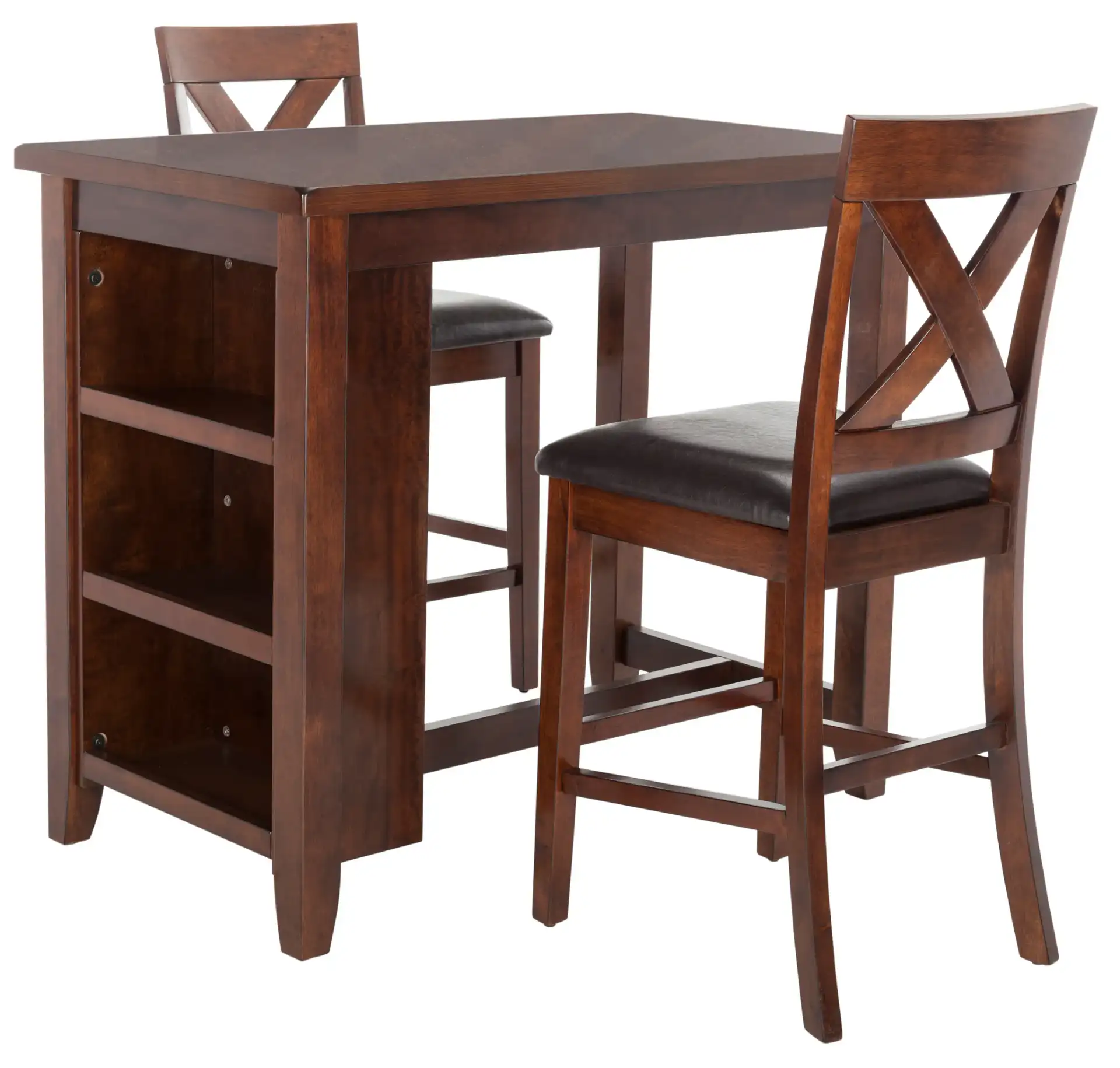 Everest Three-Piece Pub Set in White Washed, detail view