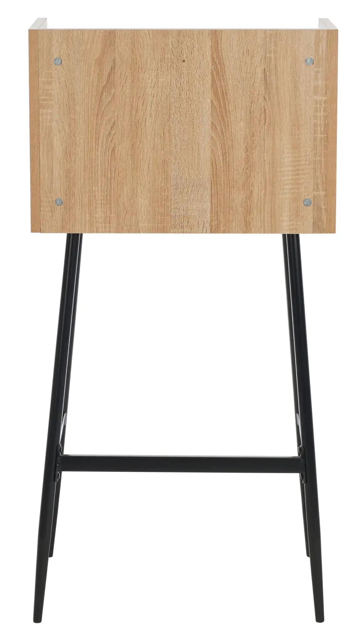 Xander Modern Secretary Desk in Natural / Black, detail view