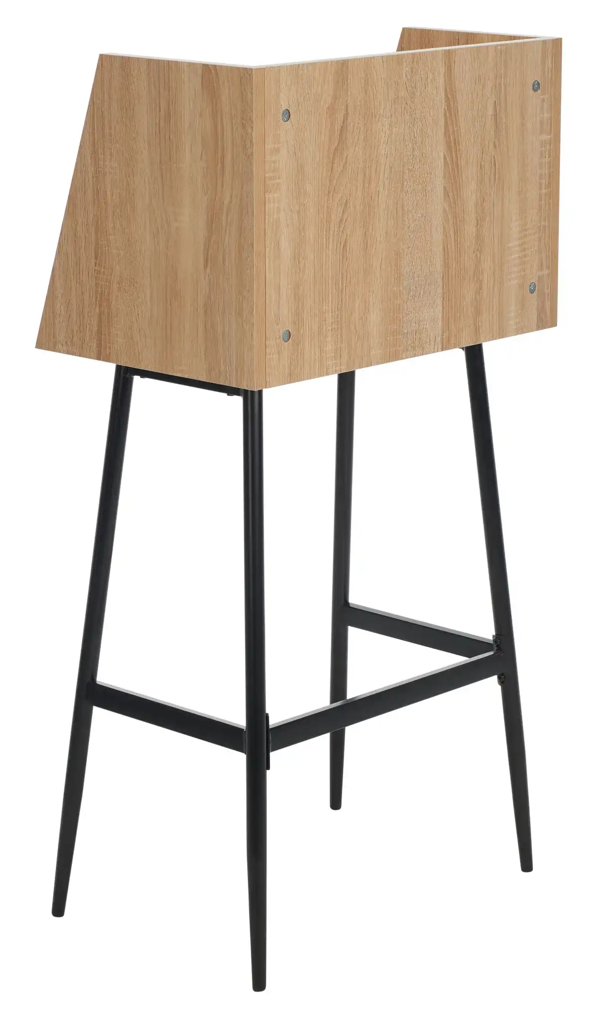 Xander Modern Secretary Desk in Natural / Black, detail view