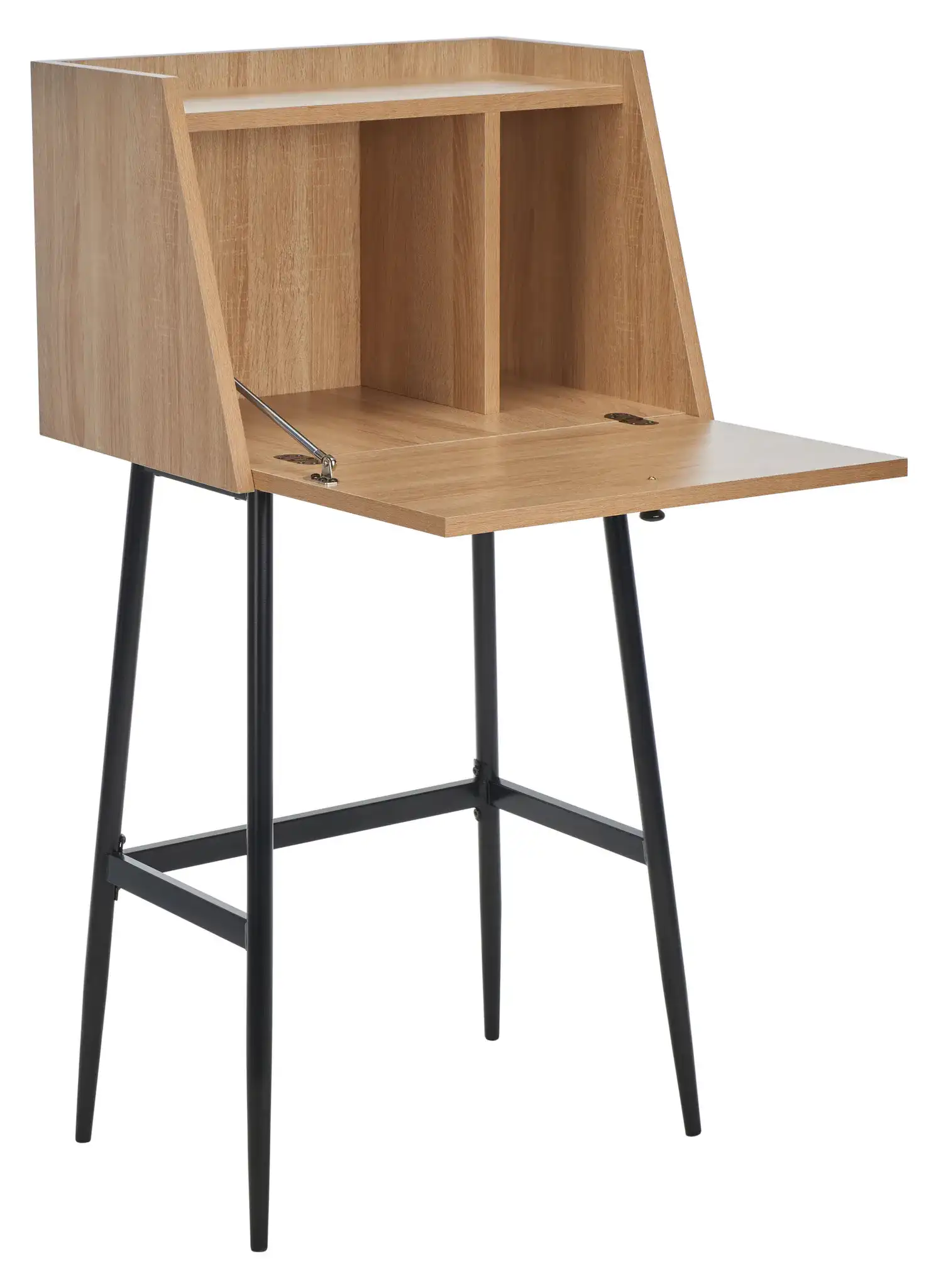 Xander Modern Secretary Desk in Natural / Black