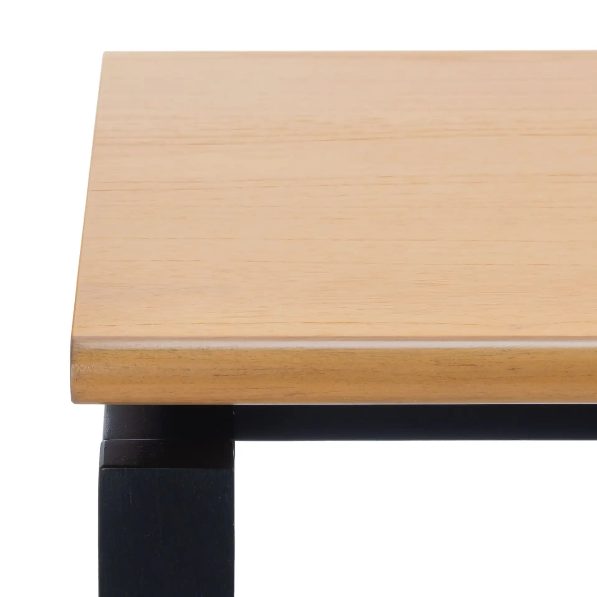 Embry Desk in Natural / Black in a styled room