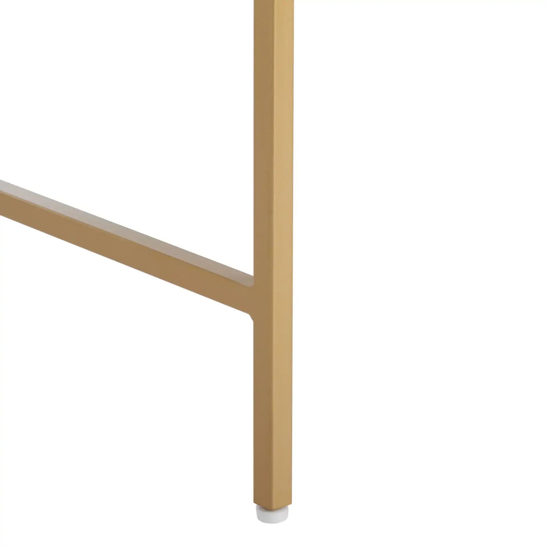 Cass Desk in White / Gold, detail view