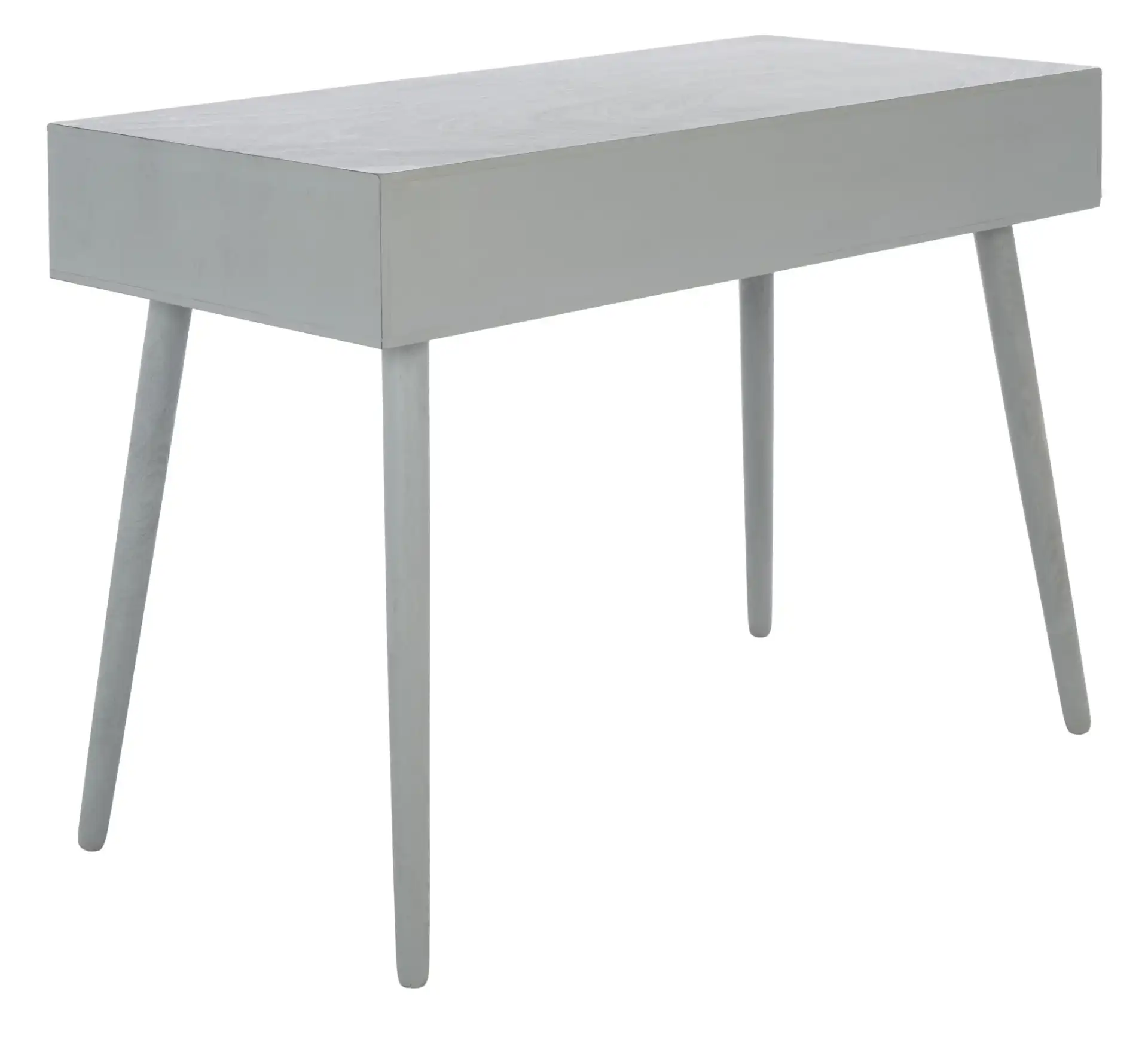 Remy One-Drawer Writing Desk in Distressed Gray, detail view