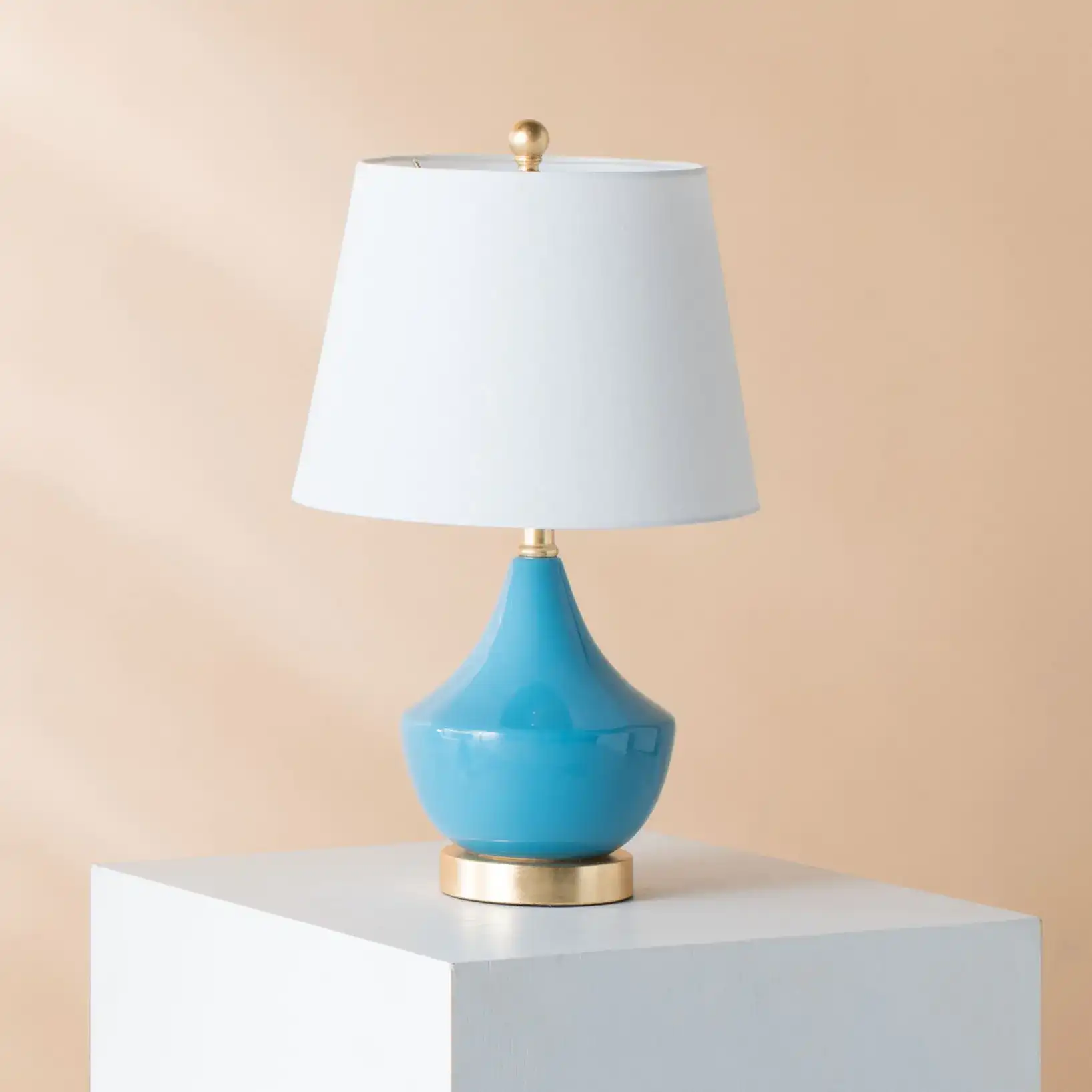 Cosmic Lamp in Blue / Gold in a styled room