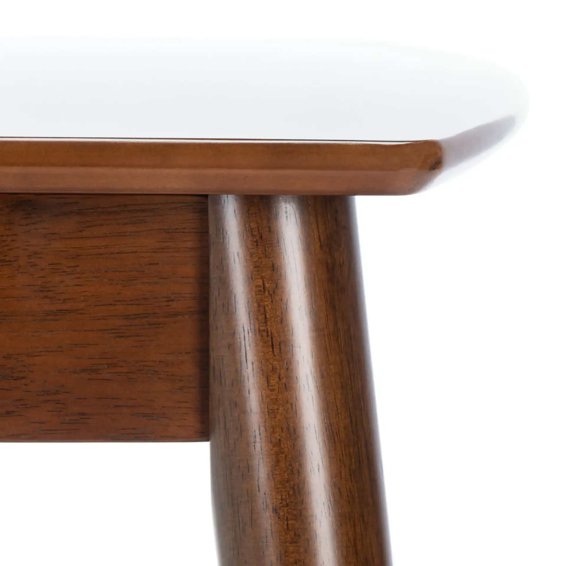 Varda Manual Extension Dining Table in Walnut in a styled room