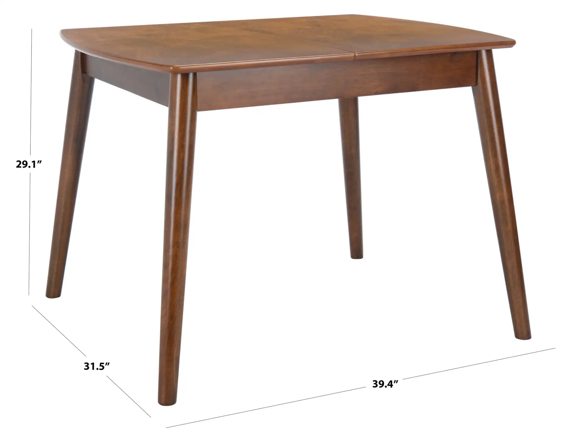 Varda Manual Extension Dining Table in Walnut, detail view