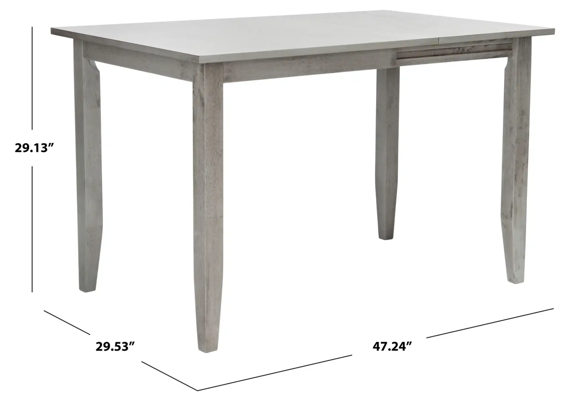 Miliano Extension Dining Table in Matte Black, detail view
