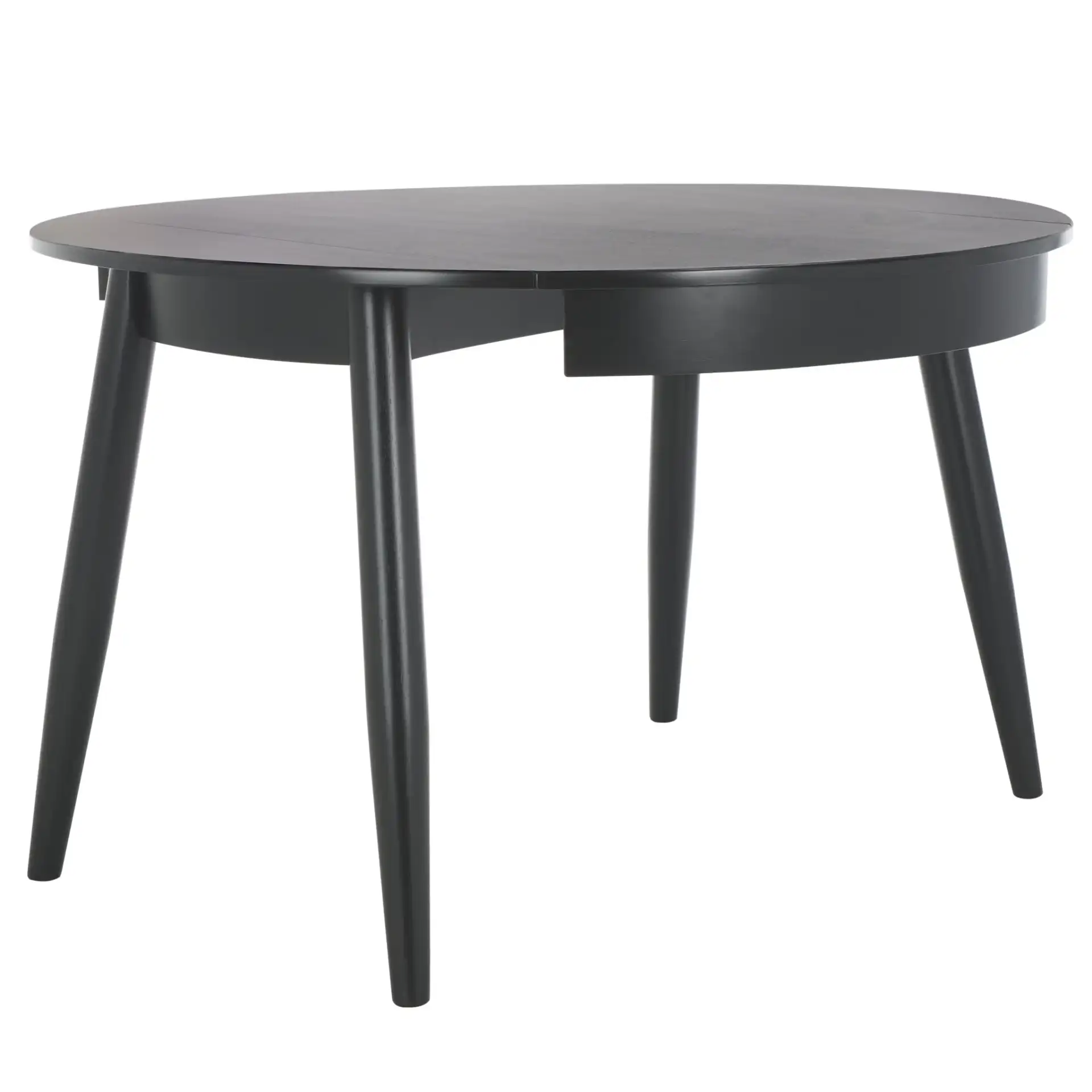Malakai Folding Round Dining Table in Black, detail view