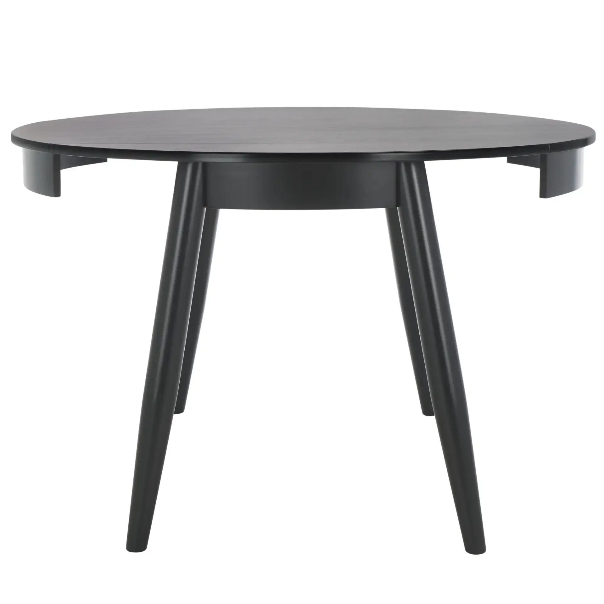 Malakai Folding Round Dining Table in Black, detail view